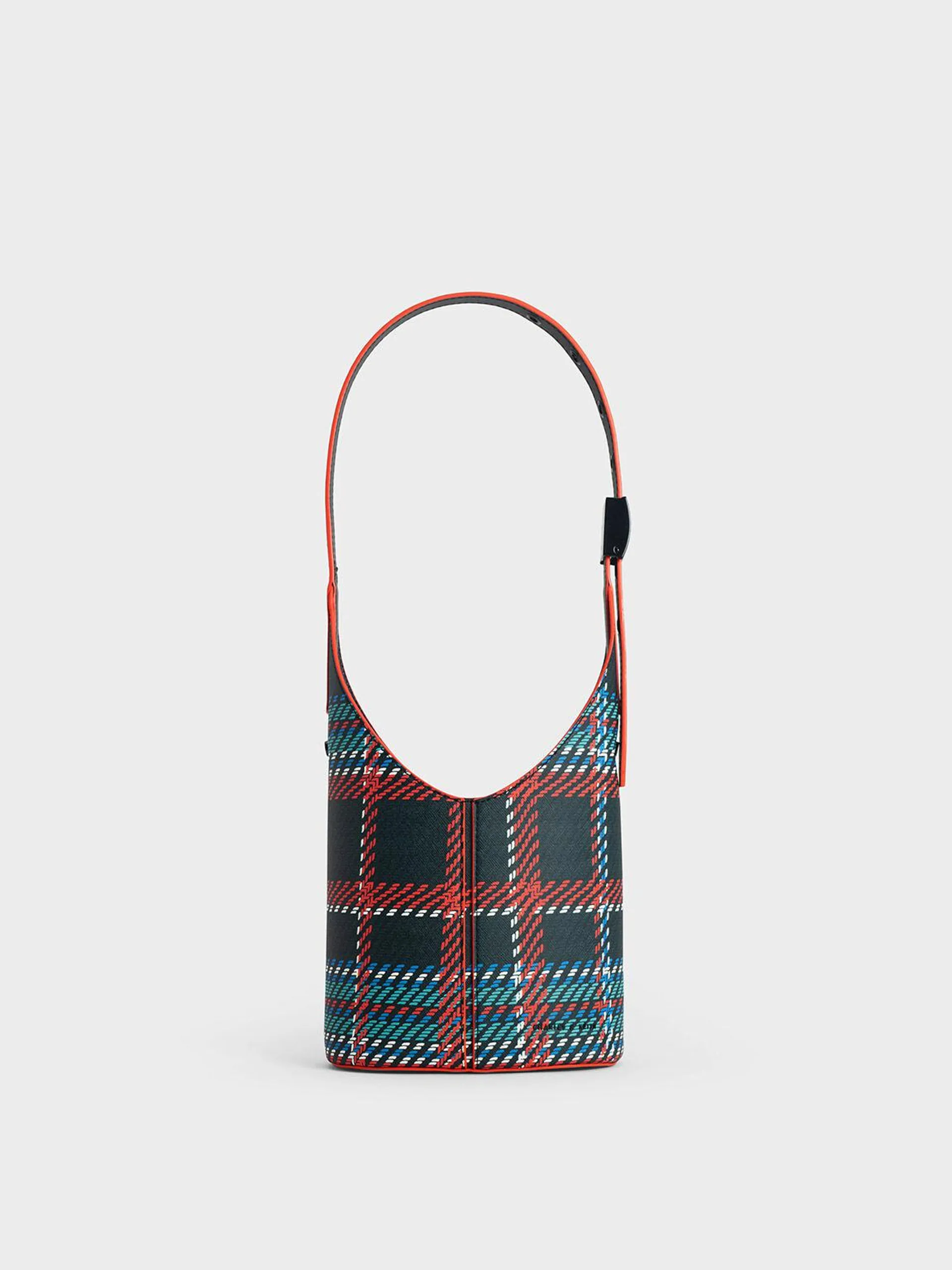 Altea Plaid Bucket Bag - Black Textured