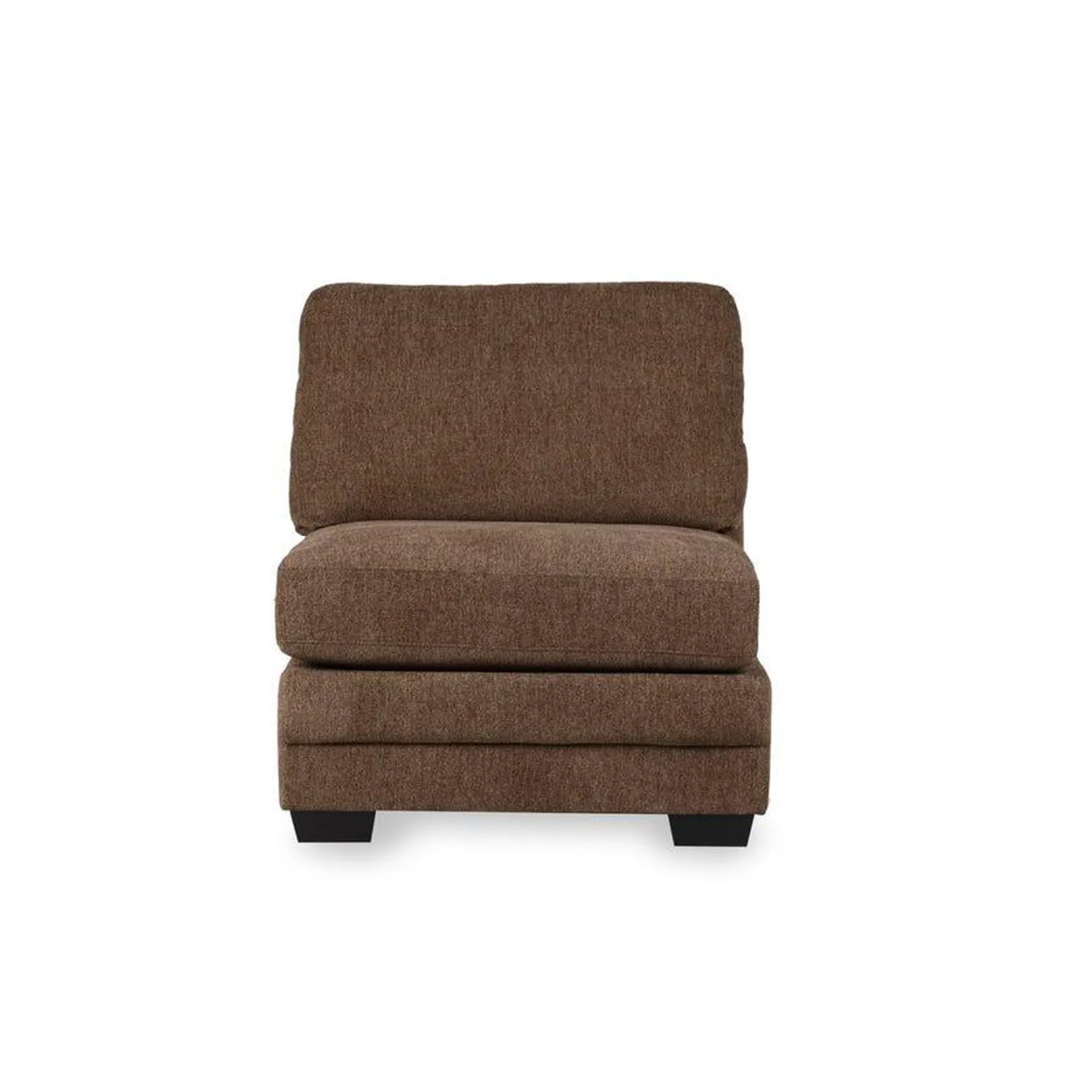 Modular 1-Seater Armless Sofa, Brown