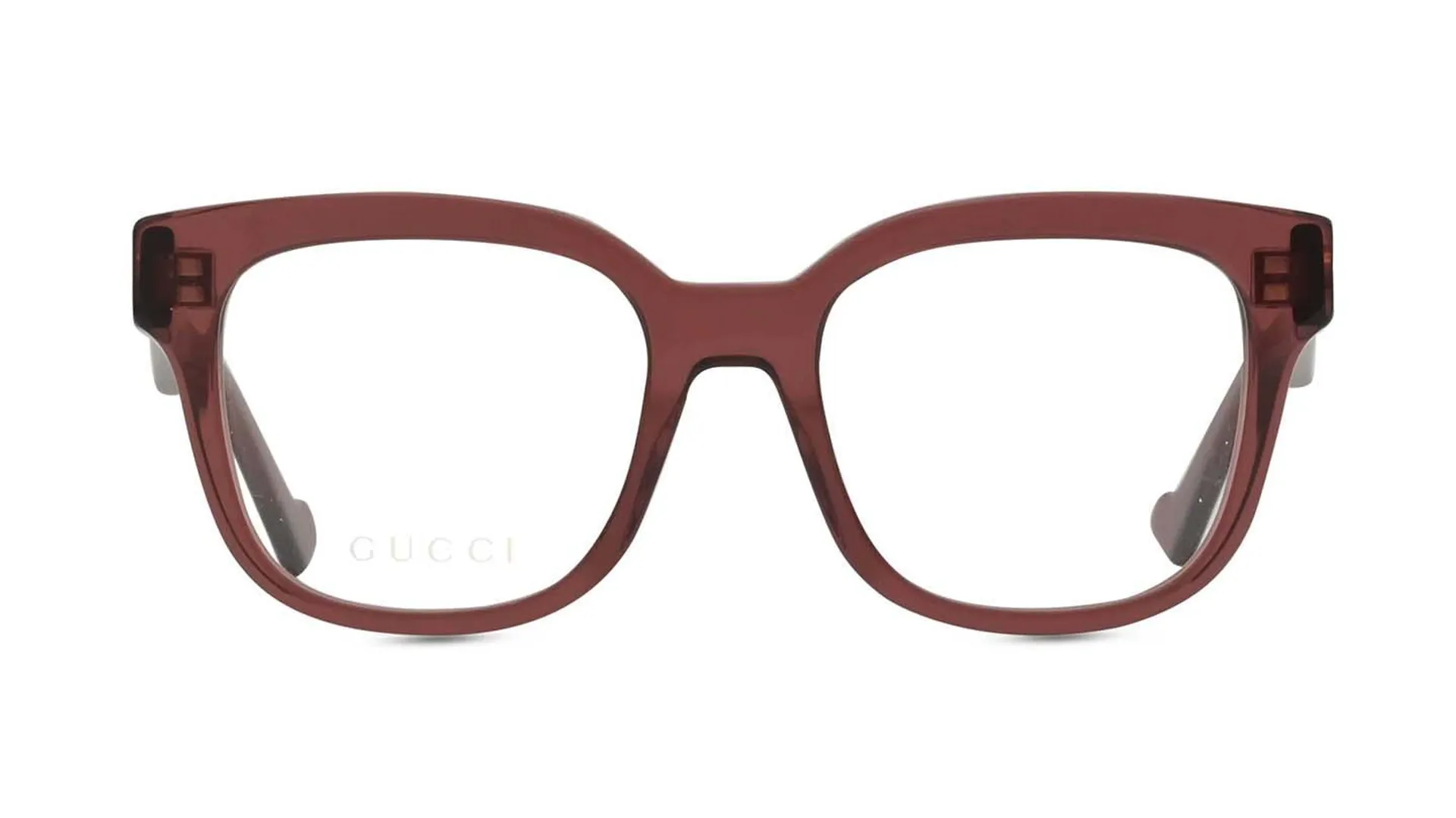 Women Rectangle Burgundy Eyeglass