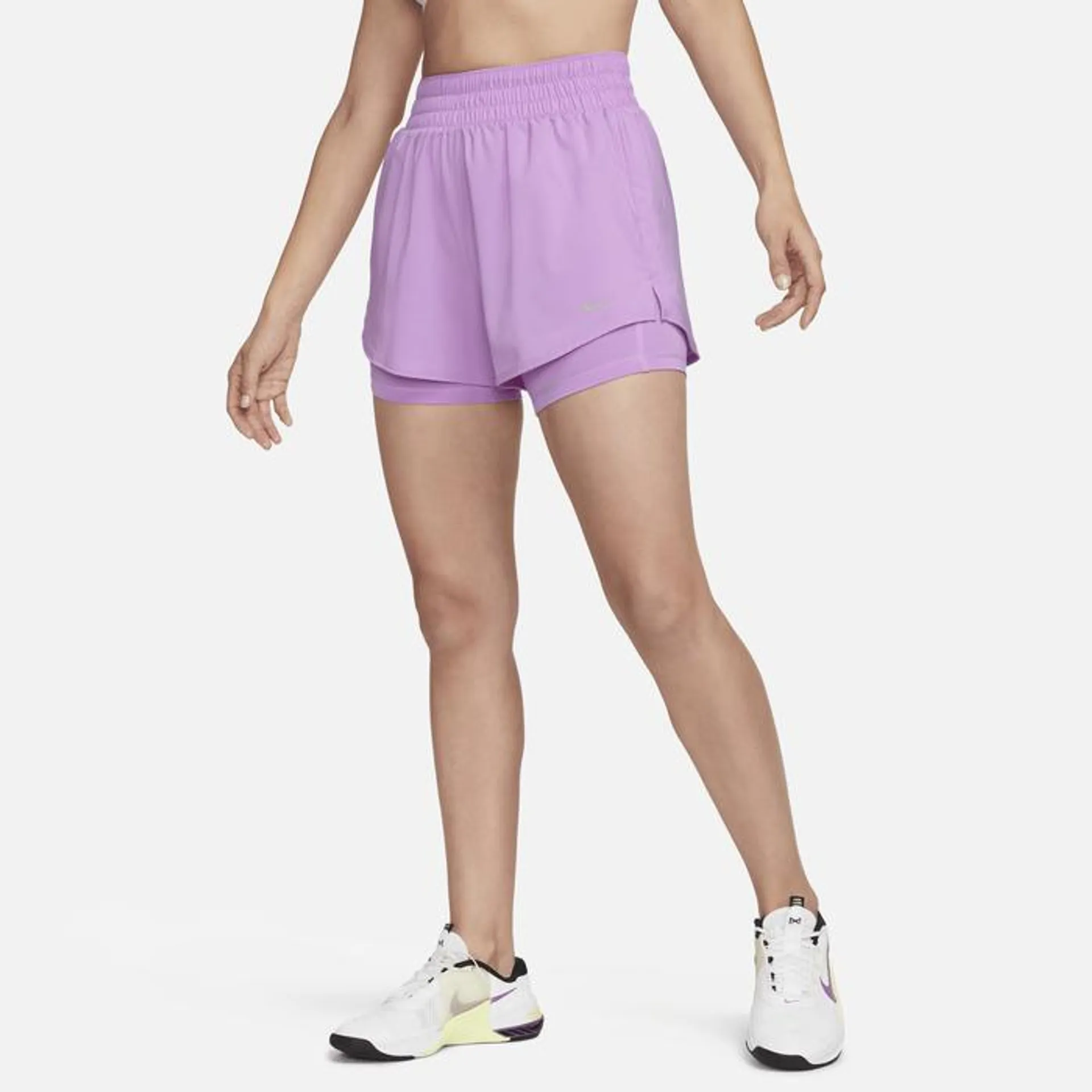 Women's Dri-FIT High-Waisted 8cm (approx.) 2-in-1 Shorts