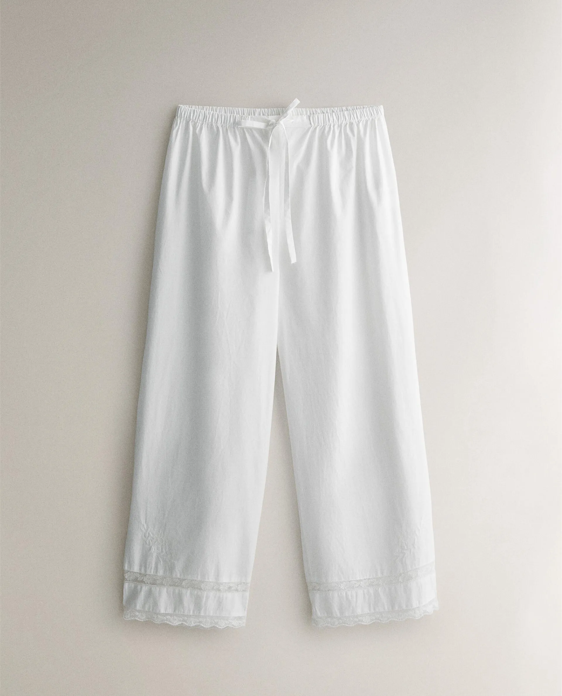 EMBROIDERED COTTON TROUSERS