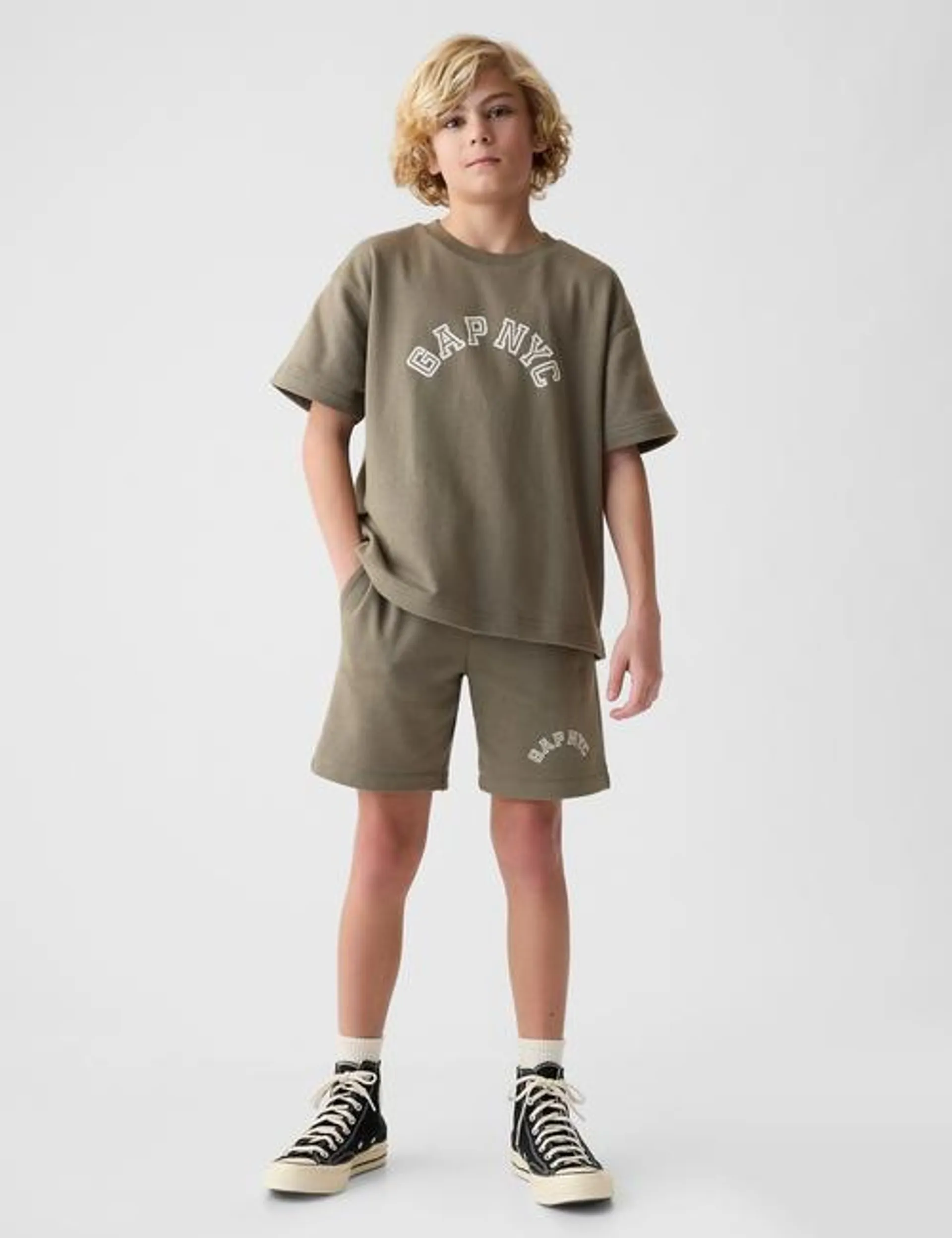 Kids Gap NYC Arch Logo Short Sleeve Sweatshirt