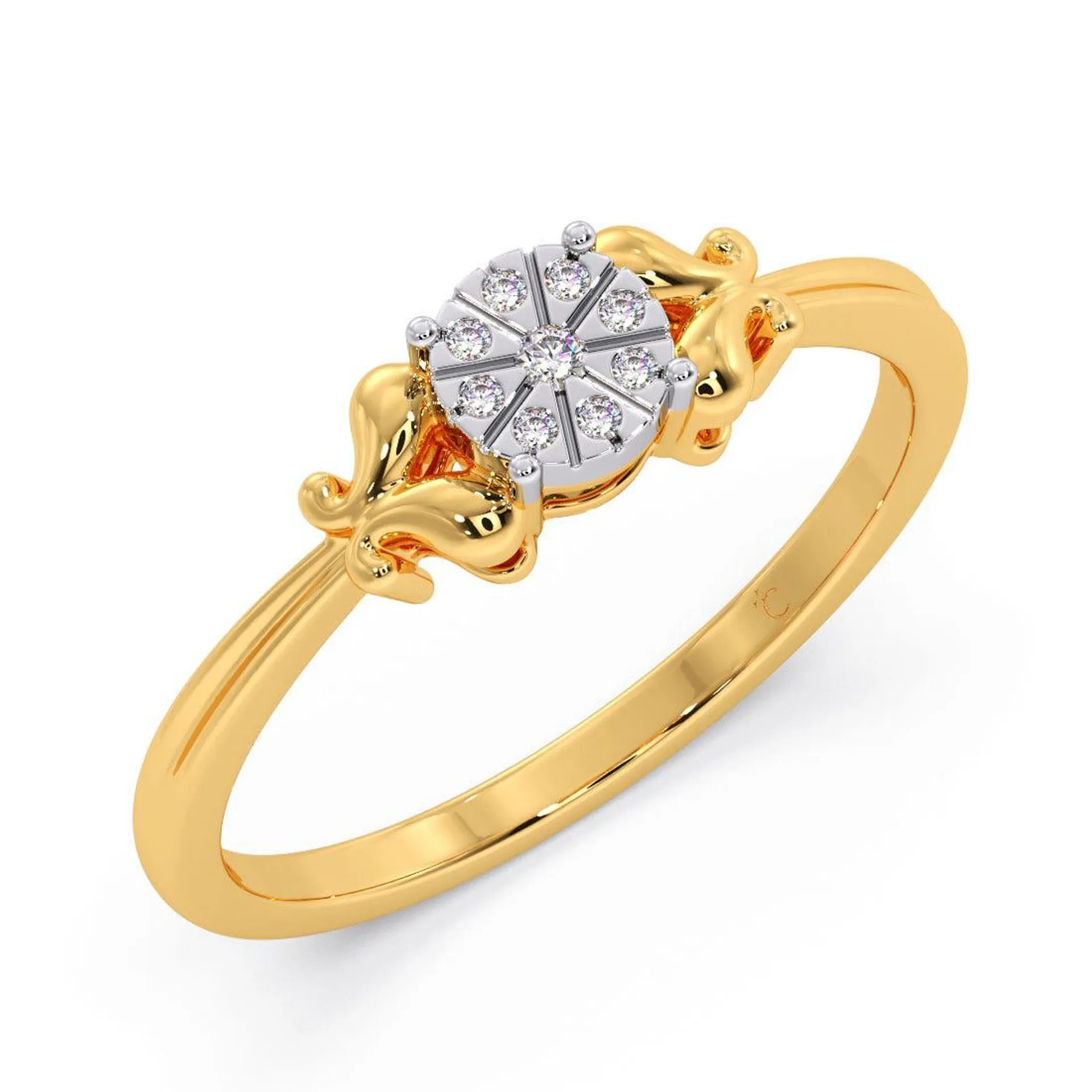 Boteh Miracle Plate Diamond Ring