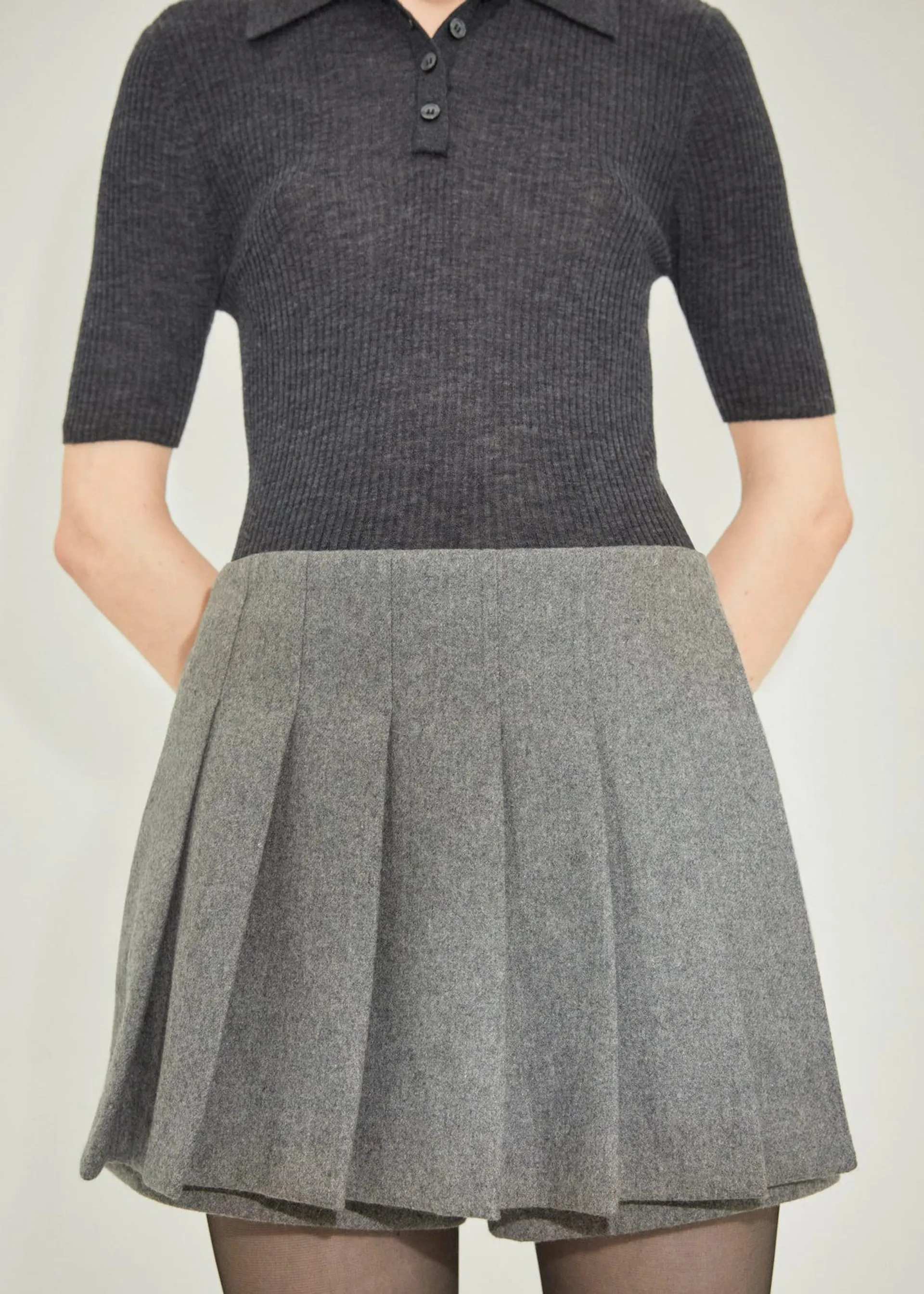 Pleated skort