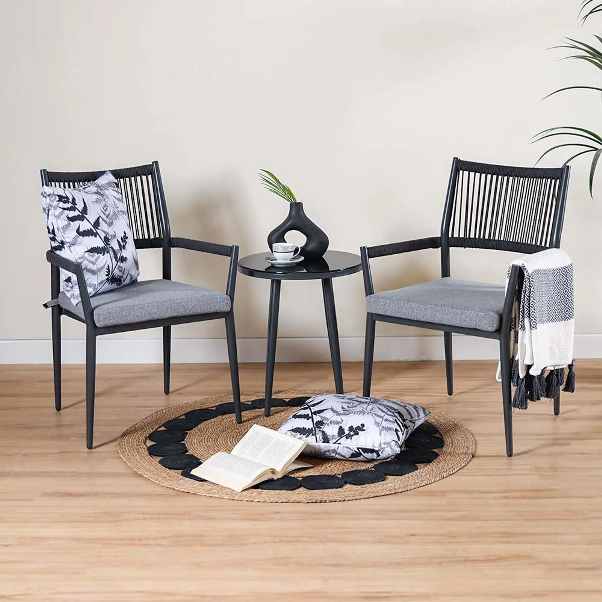 Waves 2-Seater Balcony Set with Table