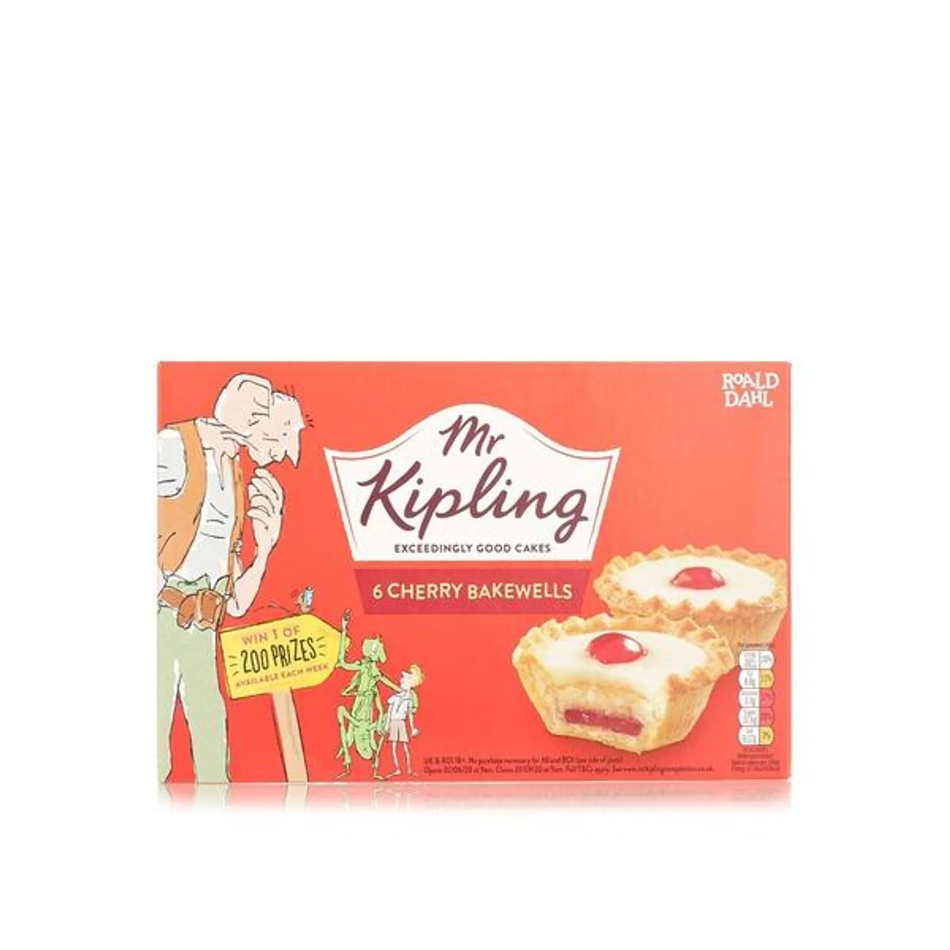 Mr Kipling cherry bakewells x6