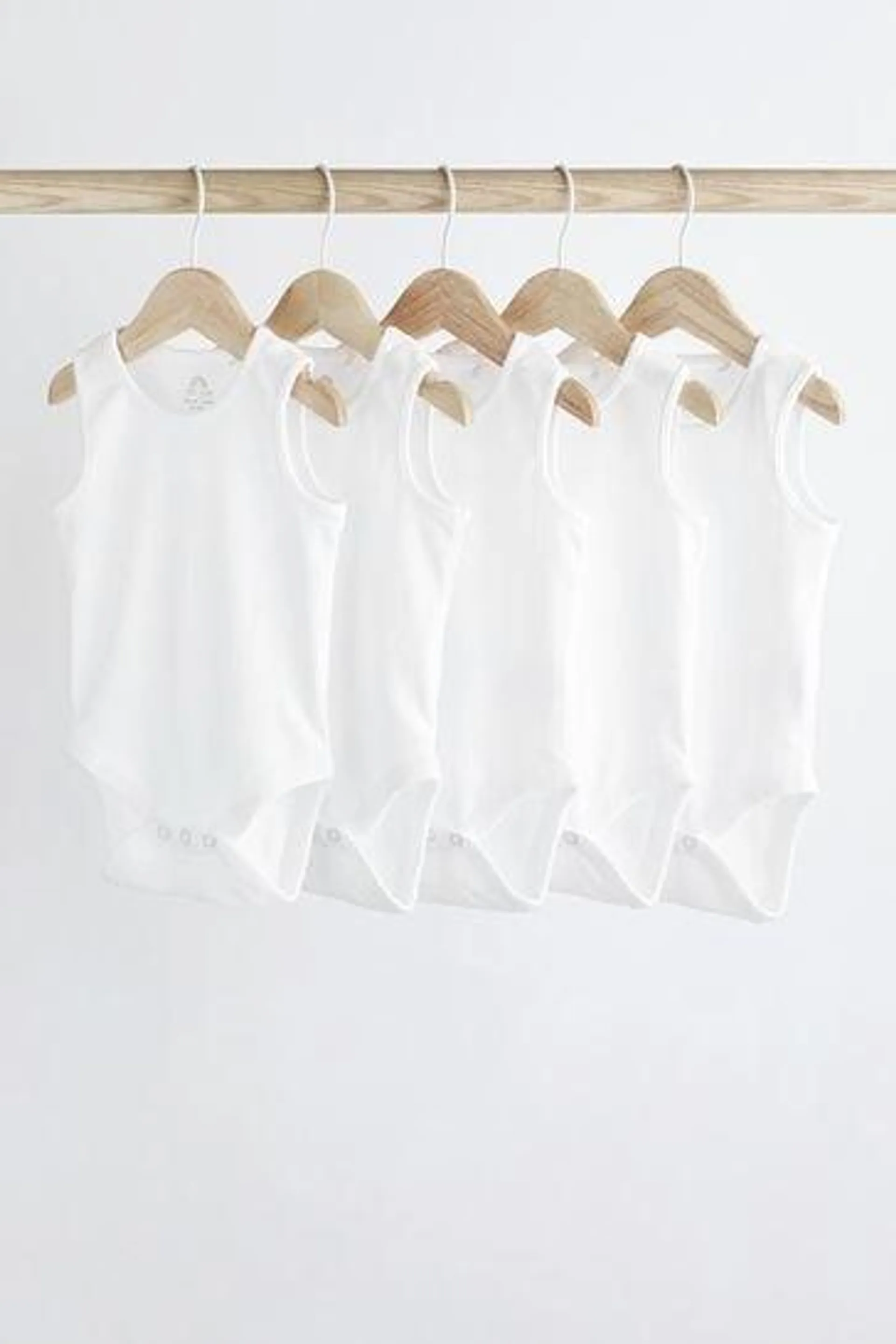 White Baby Vest Bodysuits