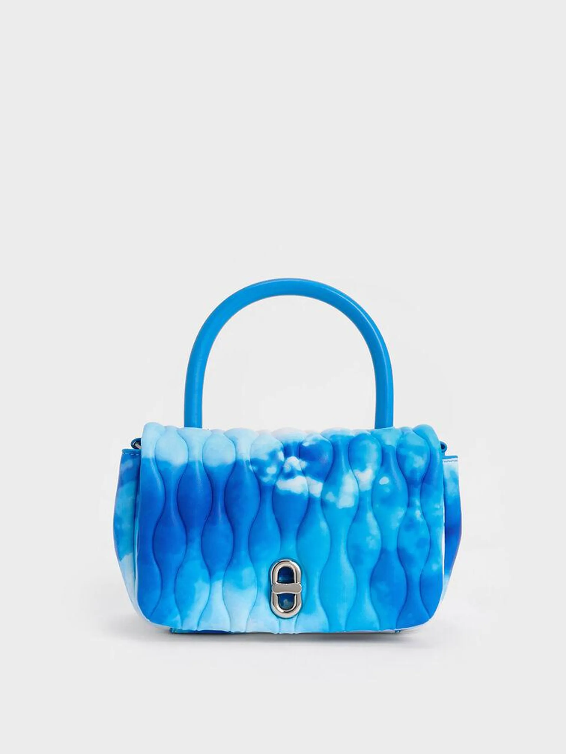 Iva Cloud-Print Boxy Top Handle Bag - Multi