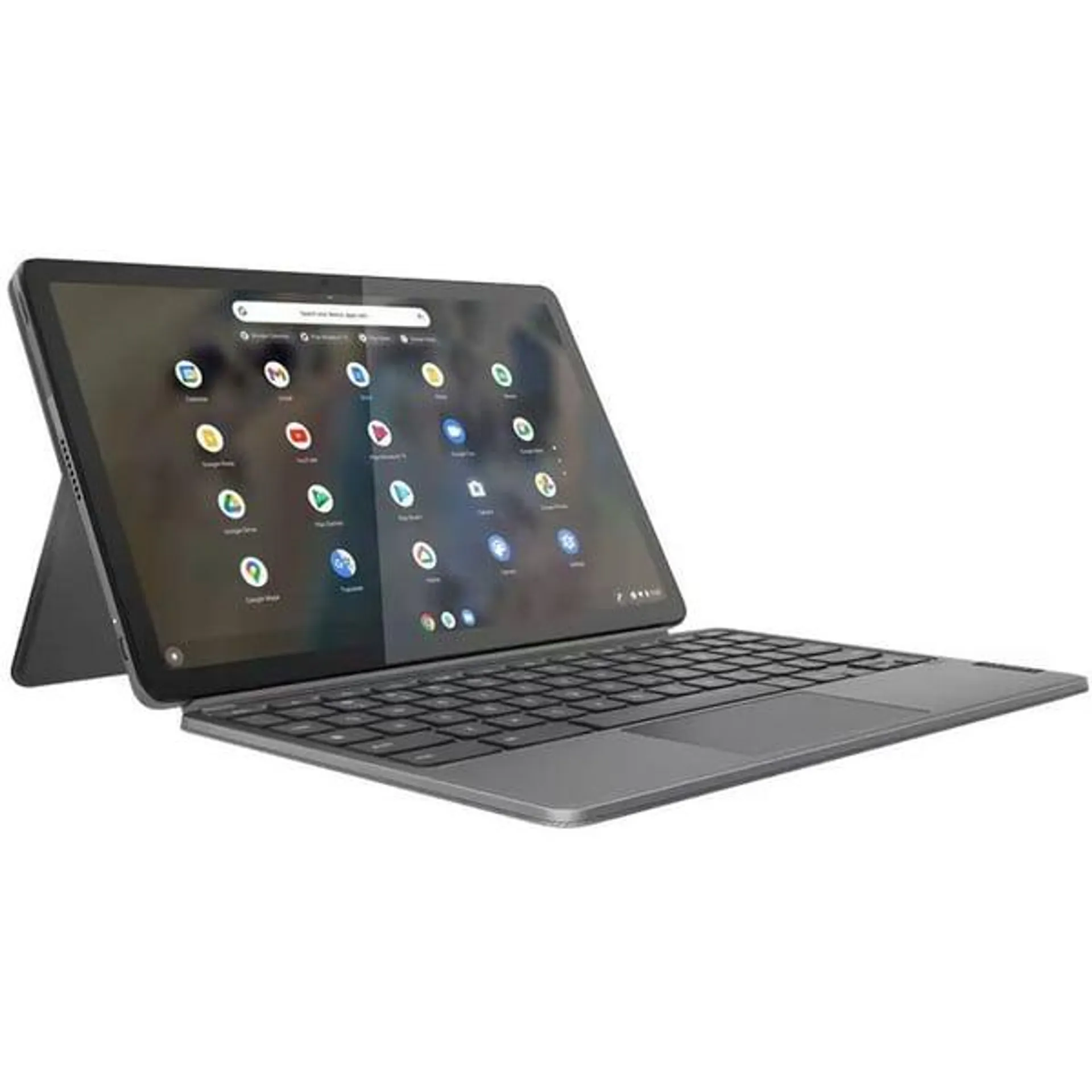 Lenovo IP Duet 3 Chrome 11Q727 2-in-1 Detachable Laptop – Snapdragon 7c Gen 2 / 11inch 2K / 128GB / 8GB RAM / Shared Qualcomm Adreno Graphics / Chrome OS / English Keyboard / Storm Grey / International Version – [82T6001HUS]