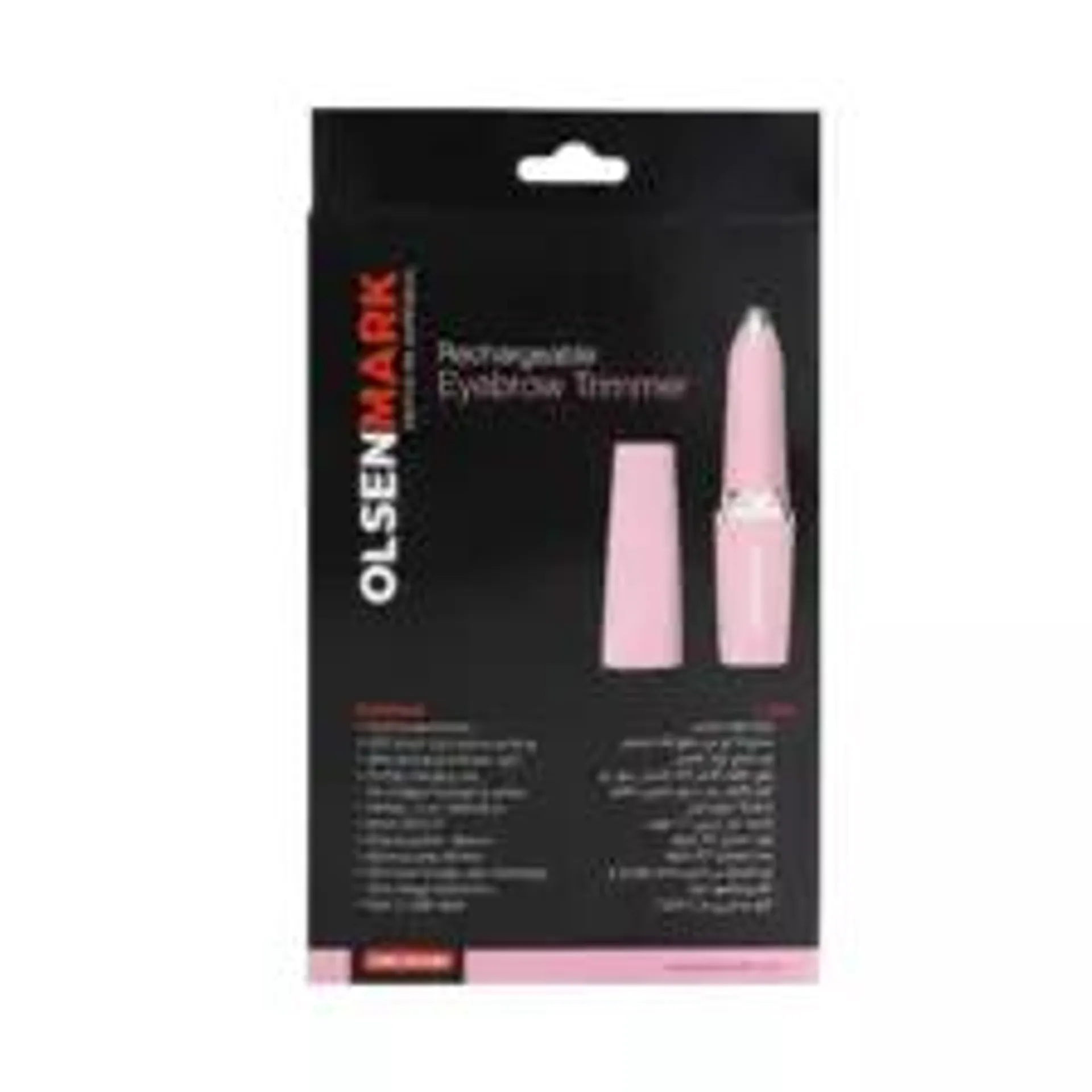 Olsenmark Rechargeable Eyebrow Trimmer for Women- Pink