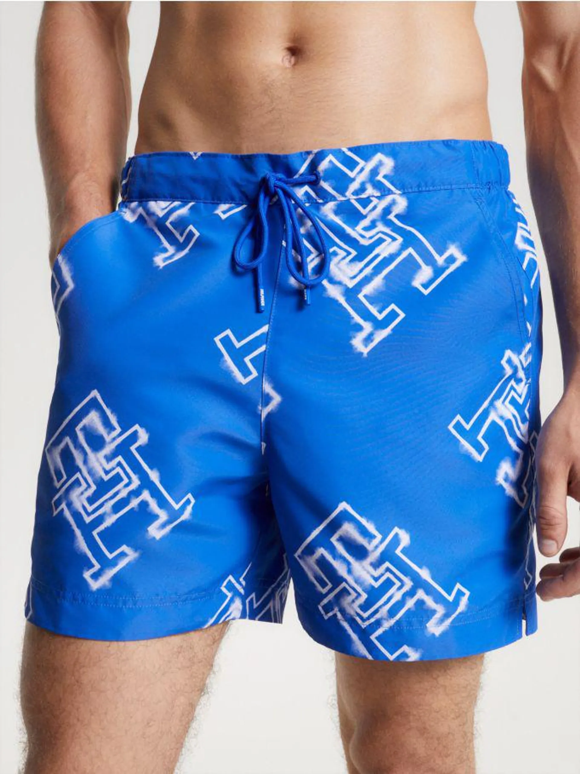 TH Monogram Mid Length Swim Shorts