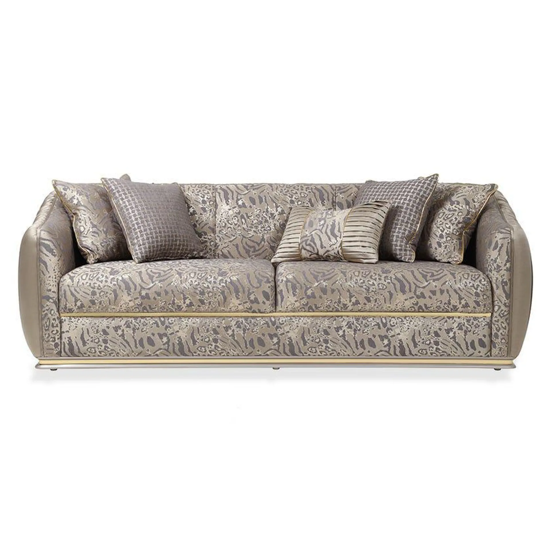 Mara Floral 3-Seater Sofa, Brown