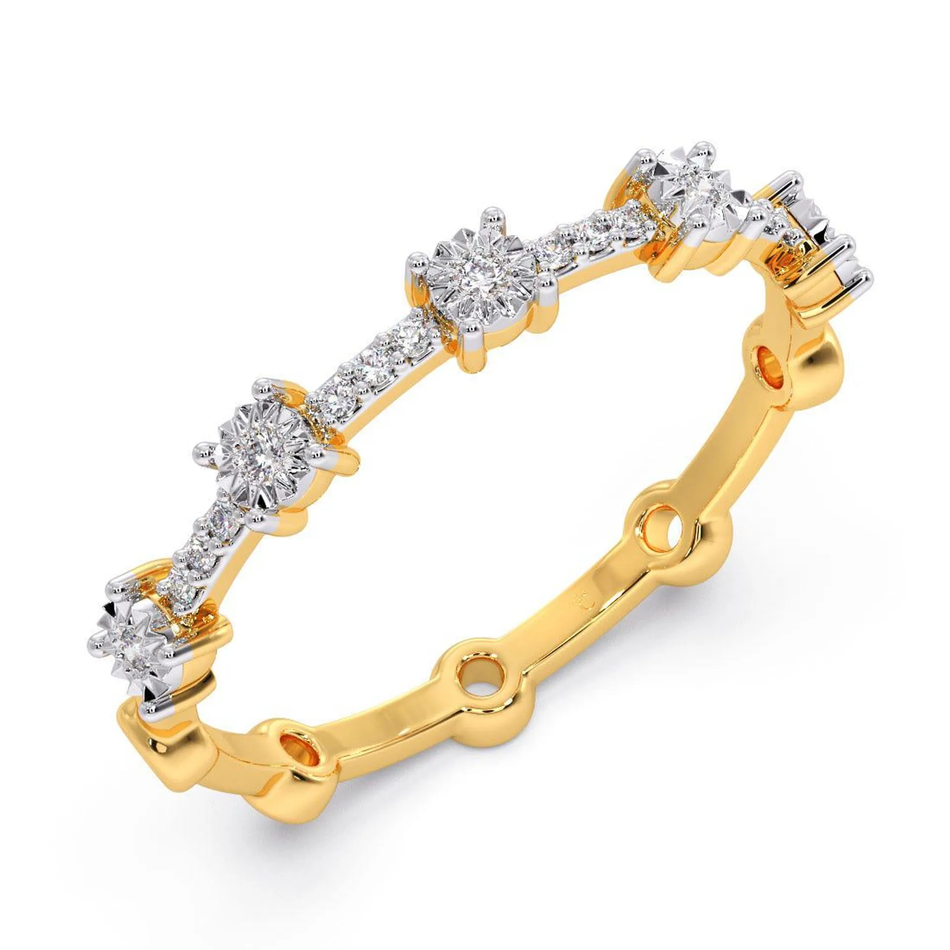 Diamond Miracle Plate Fireball Eternity Ring