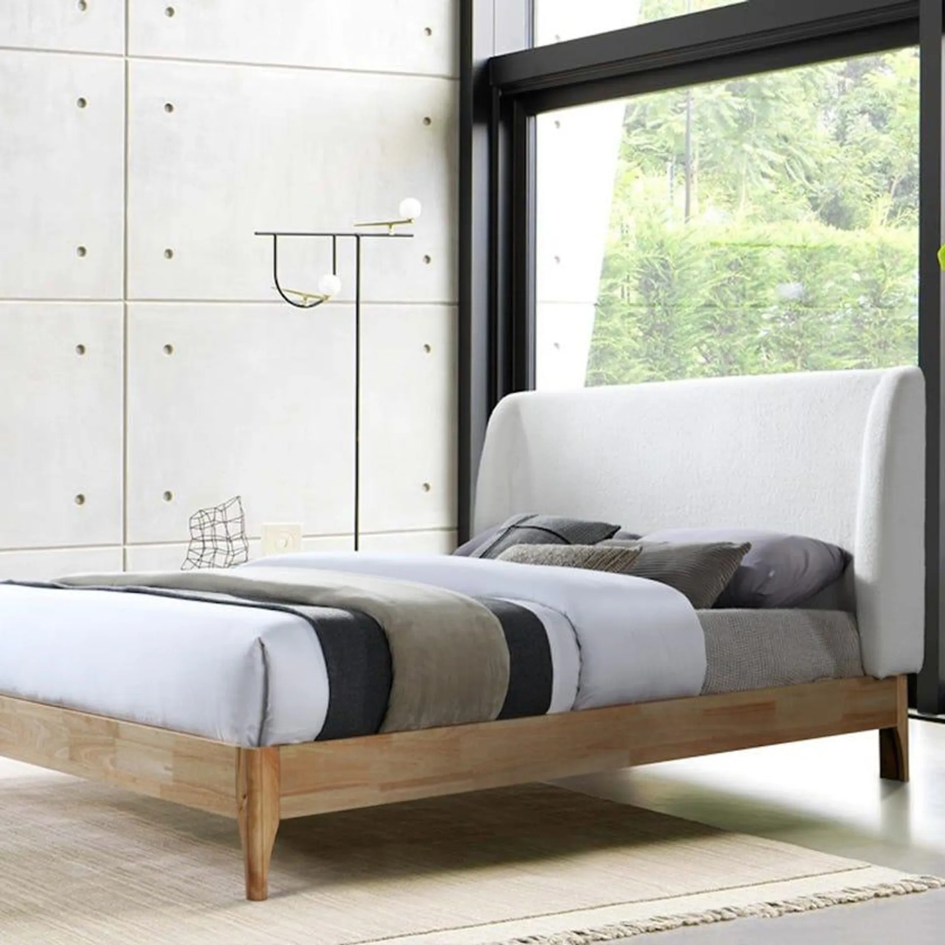 Seoul Queen-Sized Bed, Natural - 150x200 cm