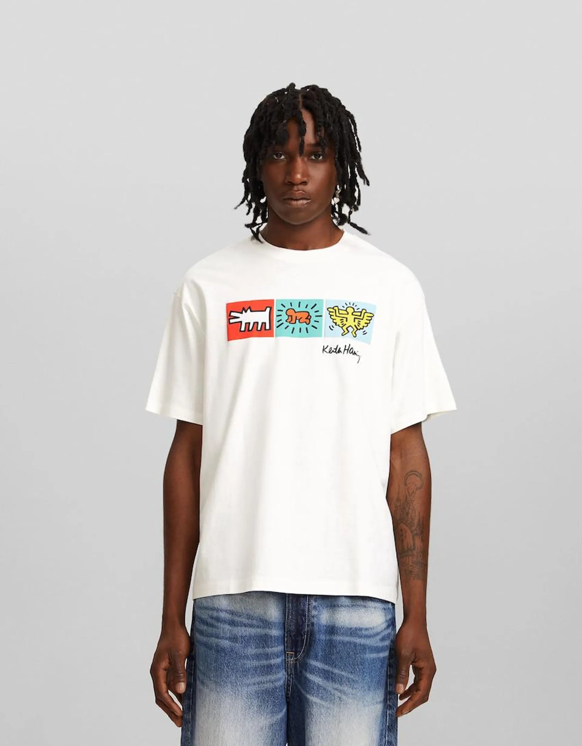 Keith Haring print boxy fit short sleeve T-shirt