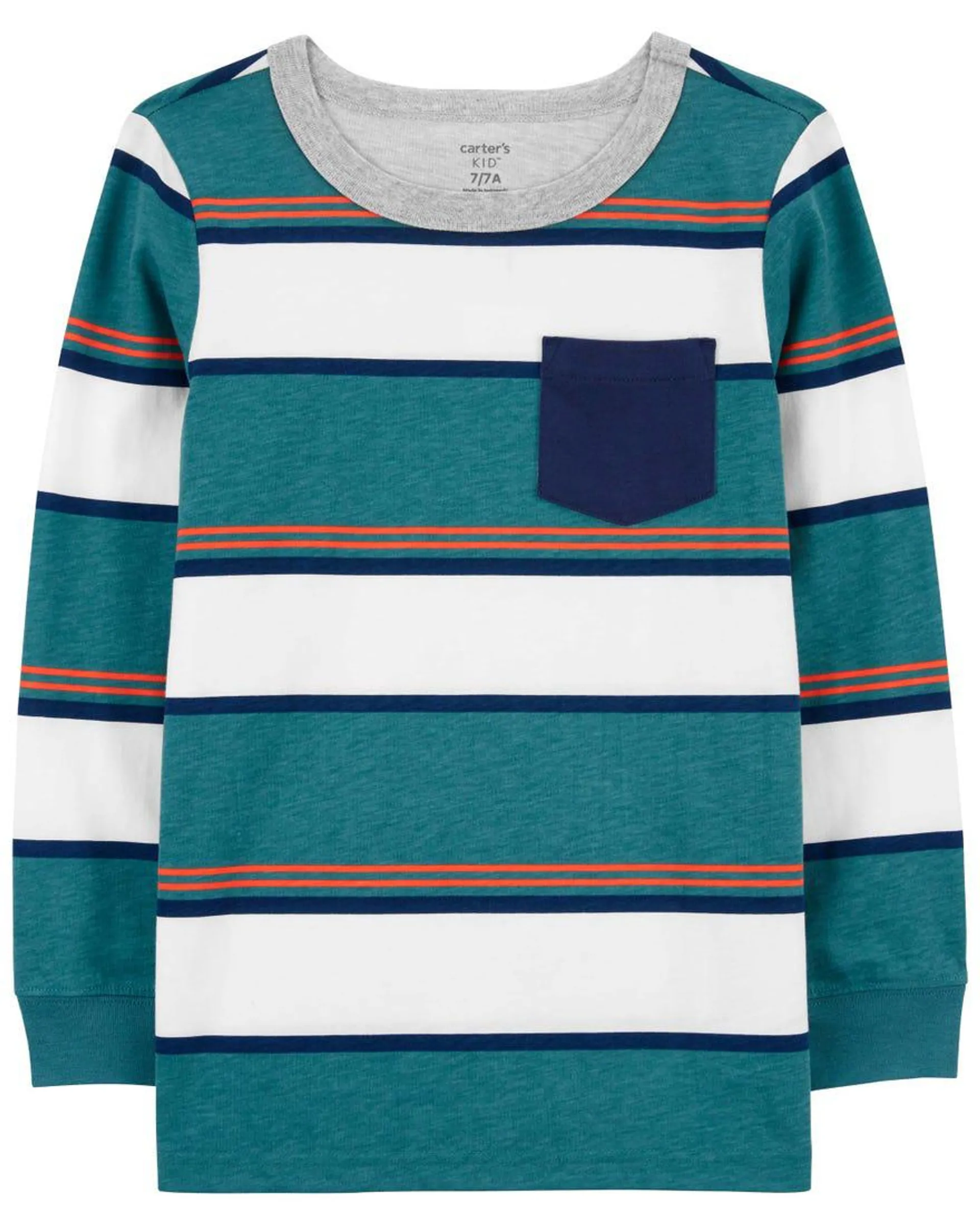 Striped Jersey Pocket Tee