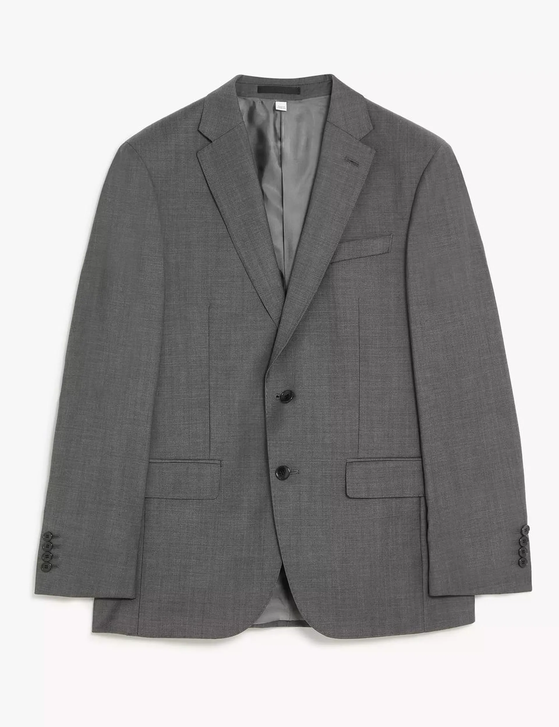 Tailored Fit Pure Wool Twill Suit Jacket