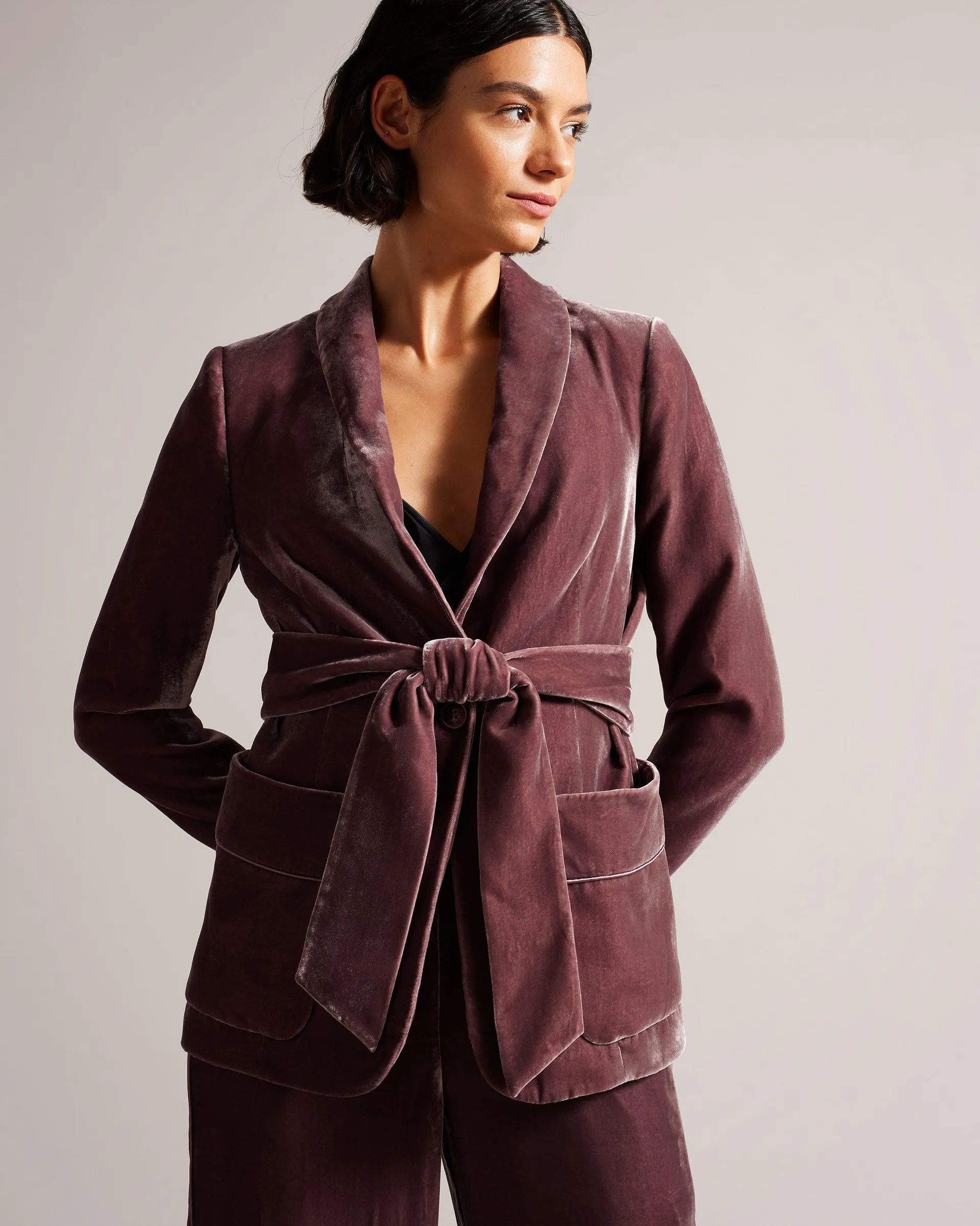 Velvet Shawl Collar Jacket