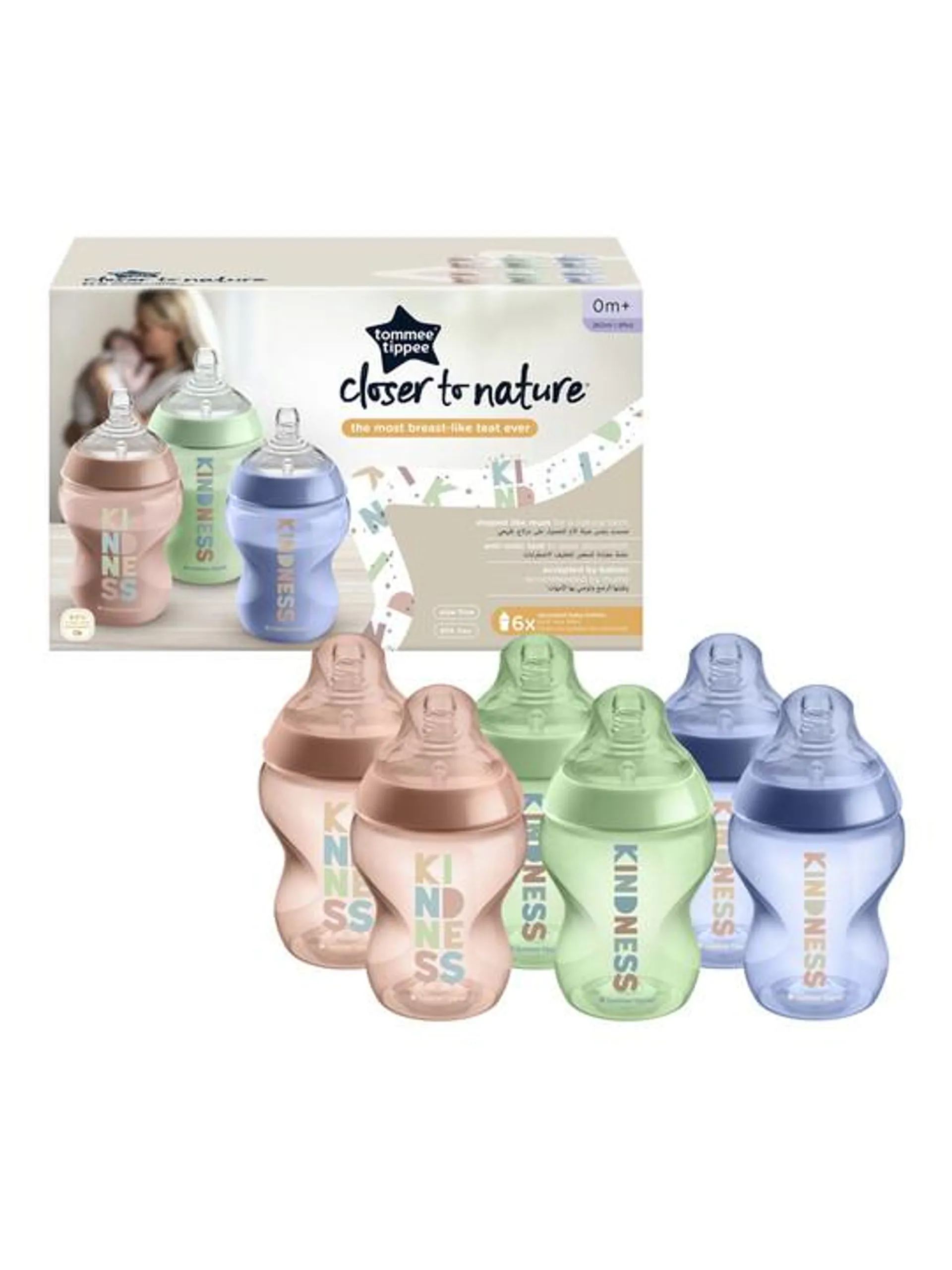 Tommee Tippee Closer to Nature 6 x 260ml Decorative Bottle
