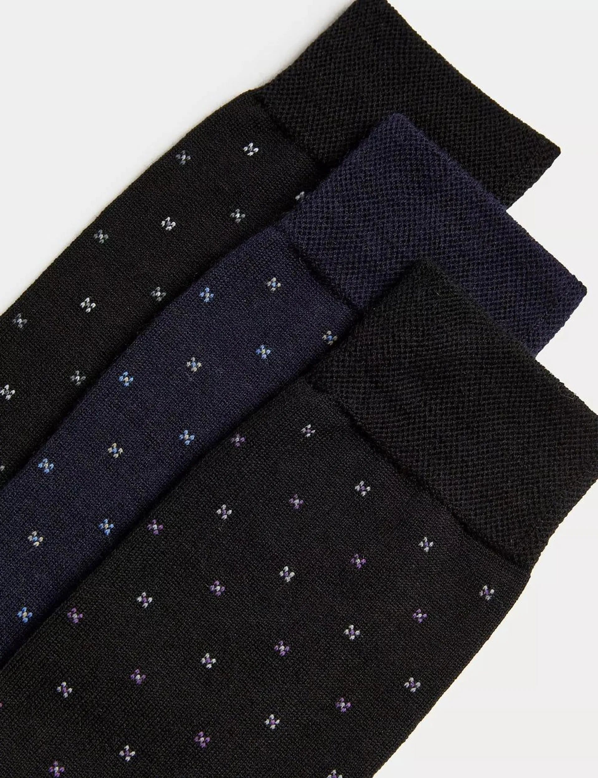 3pk Polka Dot Merino Wool Socks