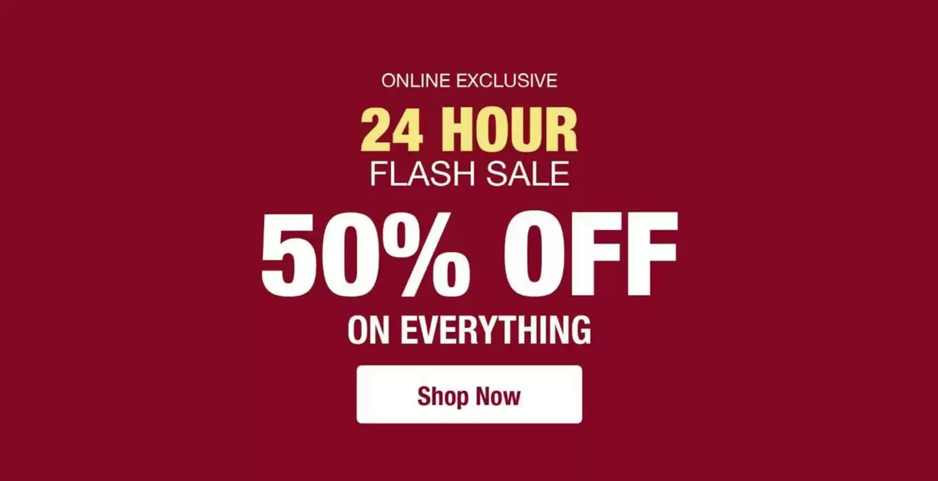 24 Hour Flash Sale! Up To 50% Off - 1