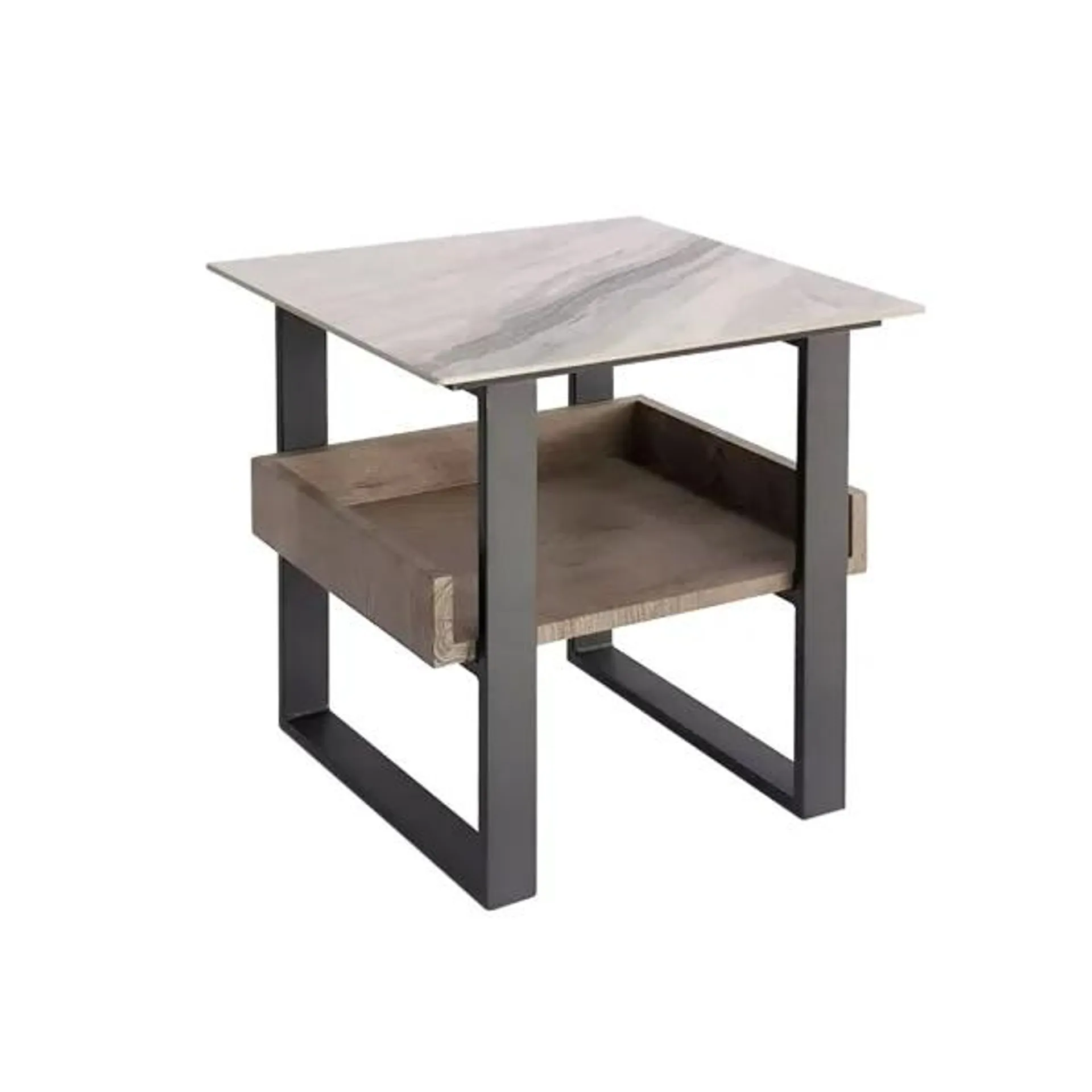 Boras End Table – Grey Shell