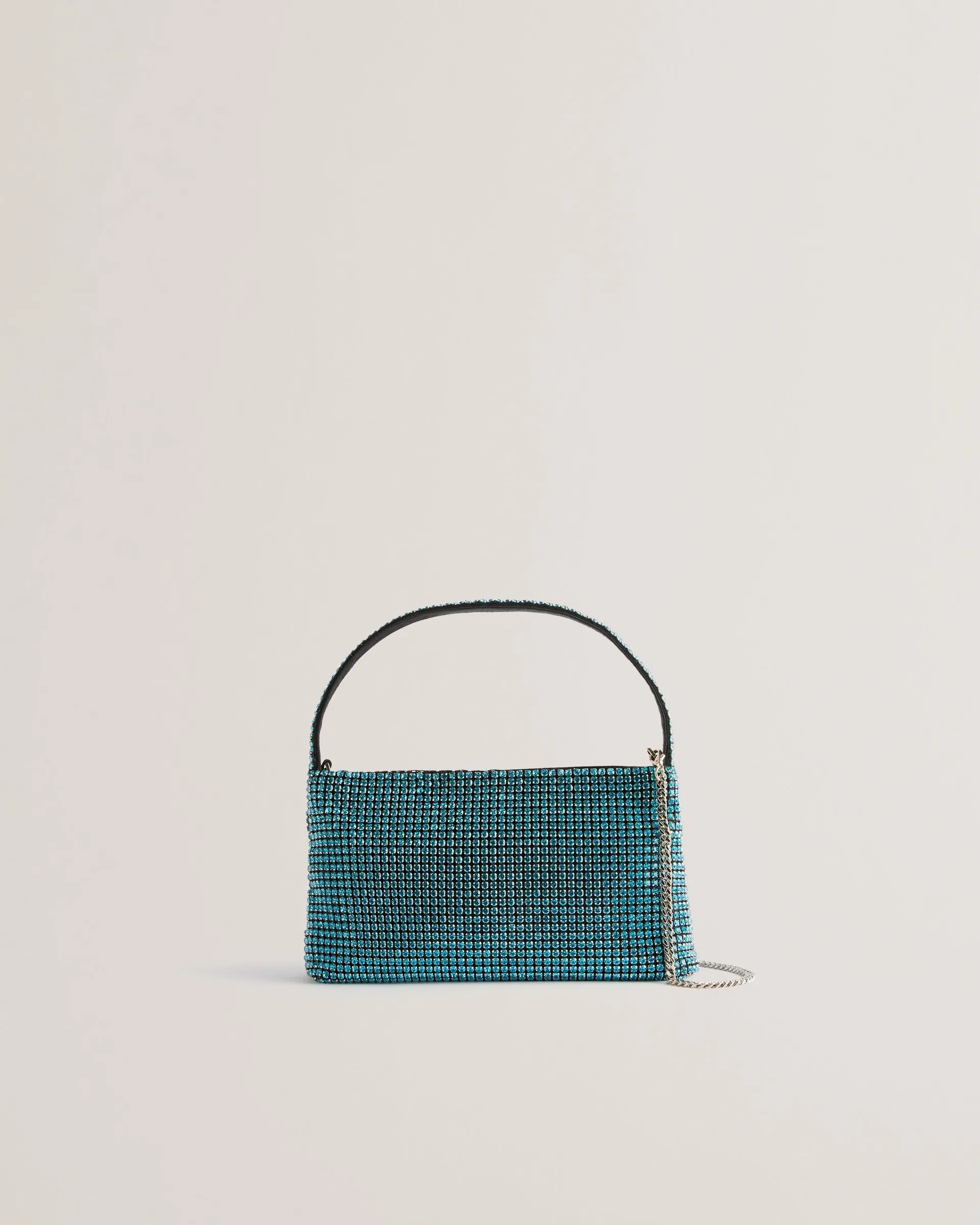 Glittar Diamante Mini Baguette Bag Lt-Blue