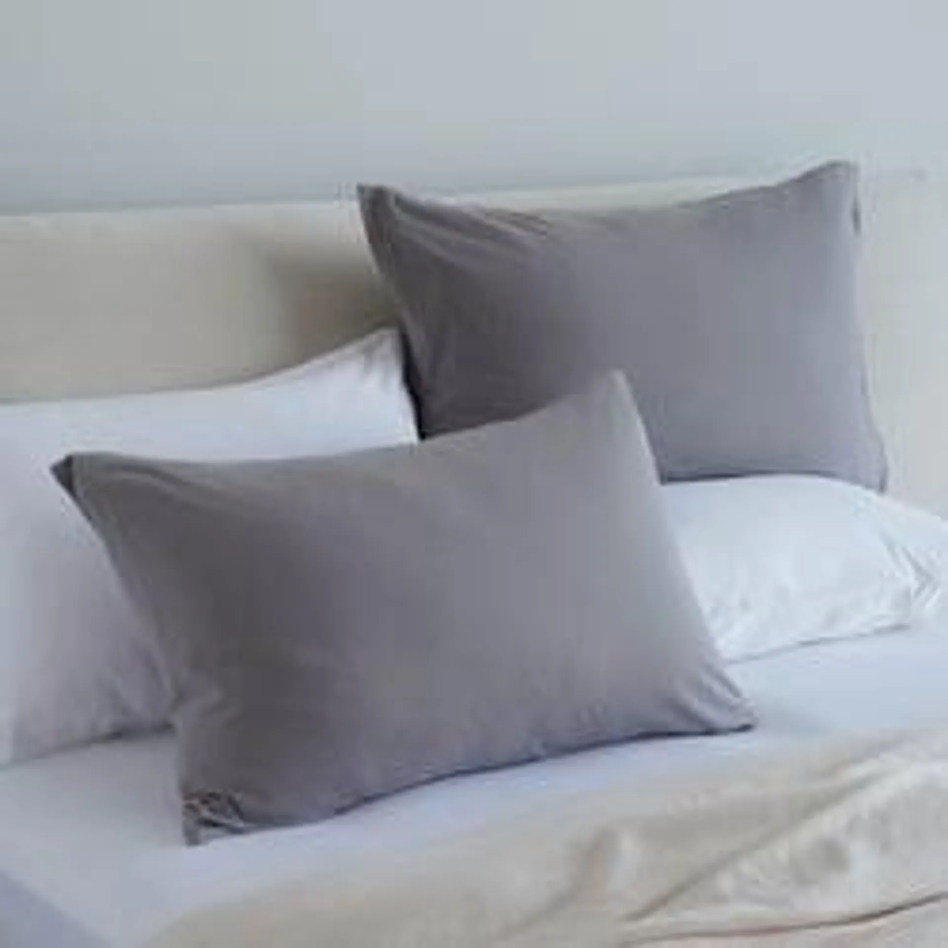 snug cotton jersey 2-piece pillow case set 50x75cm - grey