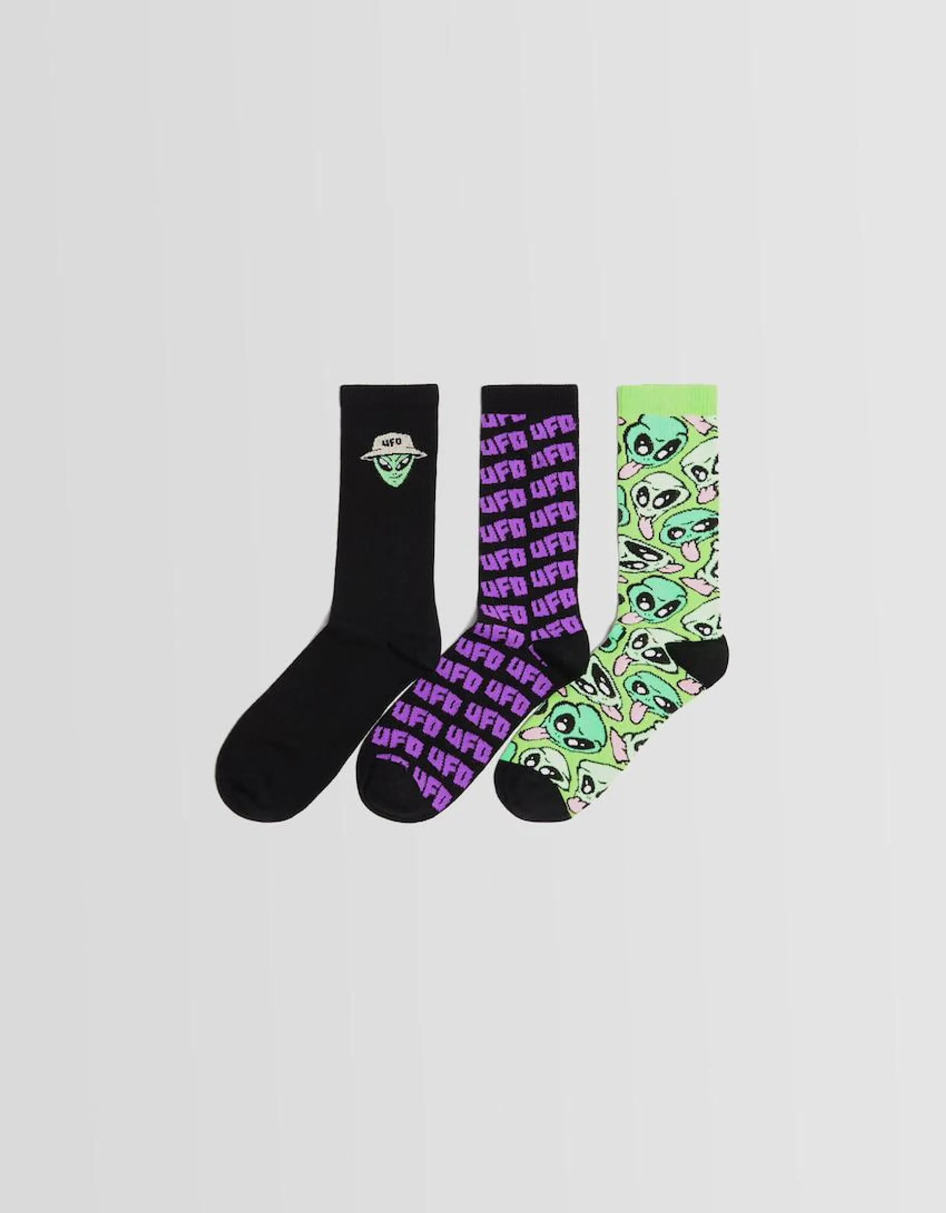 Pack of 3 pairs of printed socks