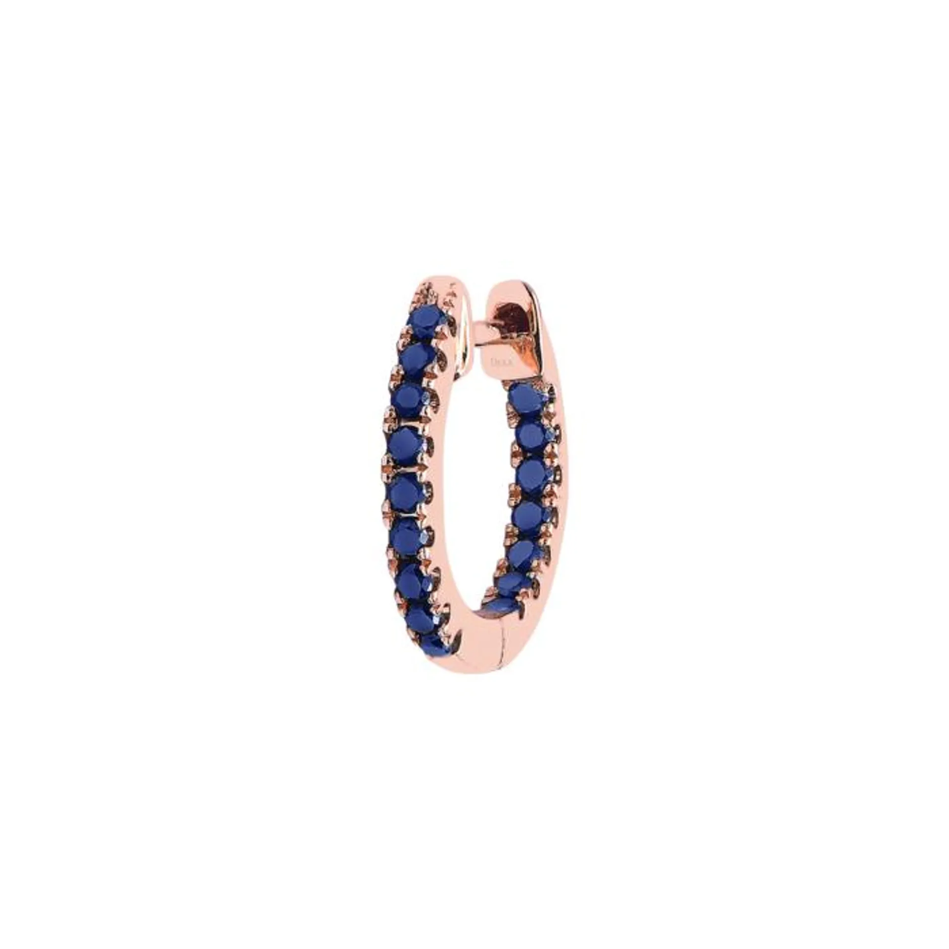 Djula Precieuse Blue Sapphire Single Hoop Earring in 18K Gold