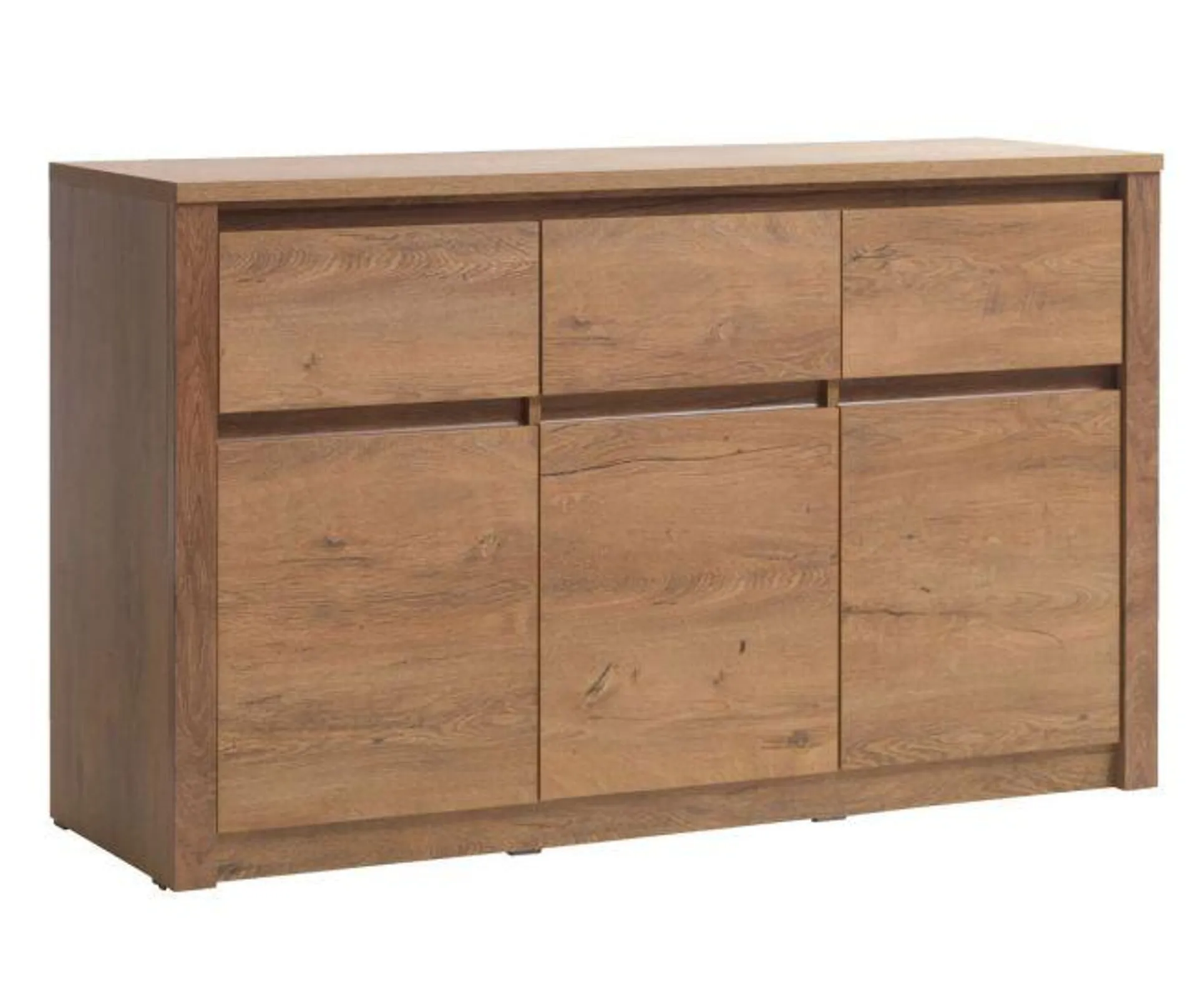 Sideboard VEDDE 3 door 3 drawer wild oak