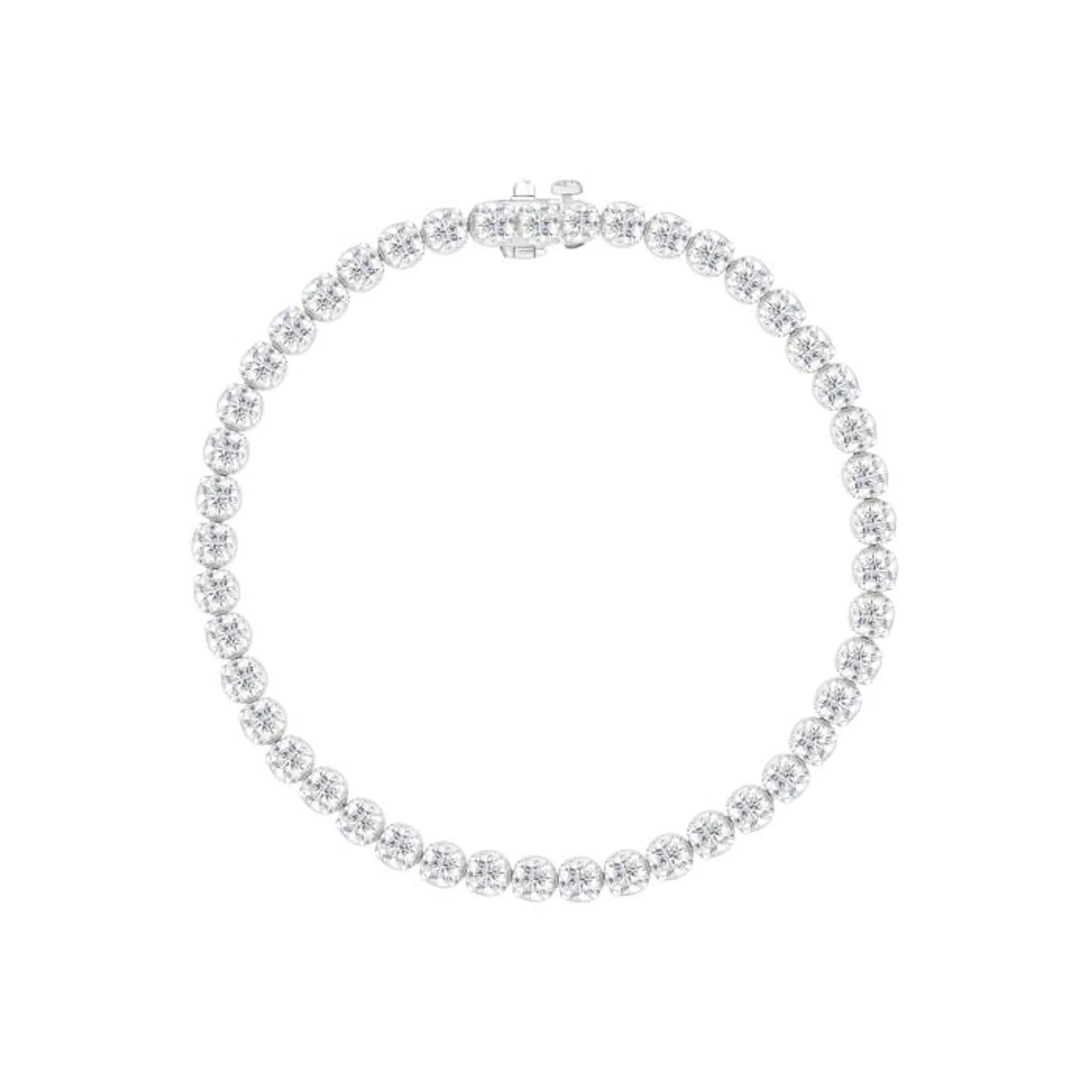 Gaia Eternity 8.2 Carat Lab-Grown Diamond Tennis Bracelet in 18K White Gold