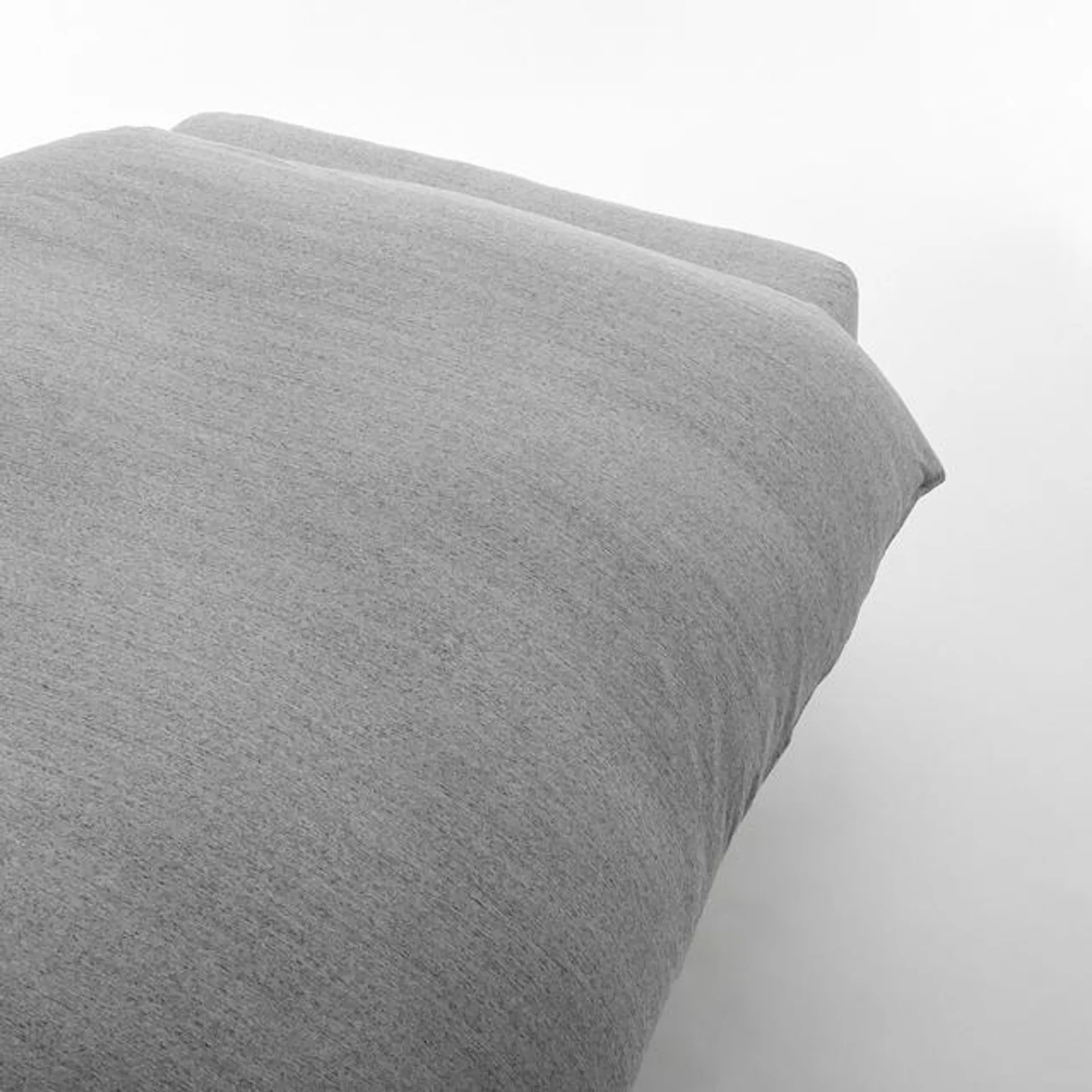 Organic Cotton Jersey Heather Finish Stretchable Duvet Cover, Double ,W 195 X L 215 cm , MiddleEast spec