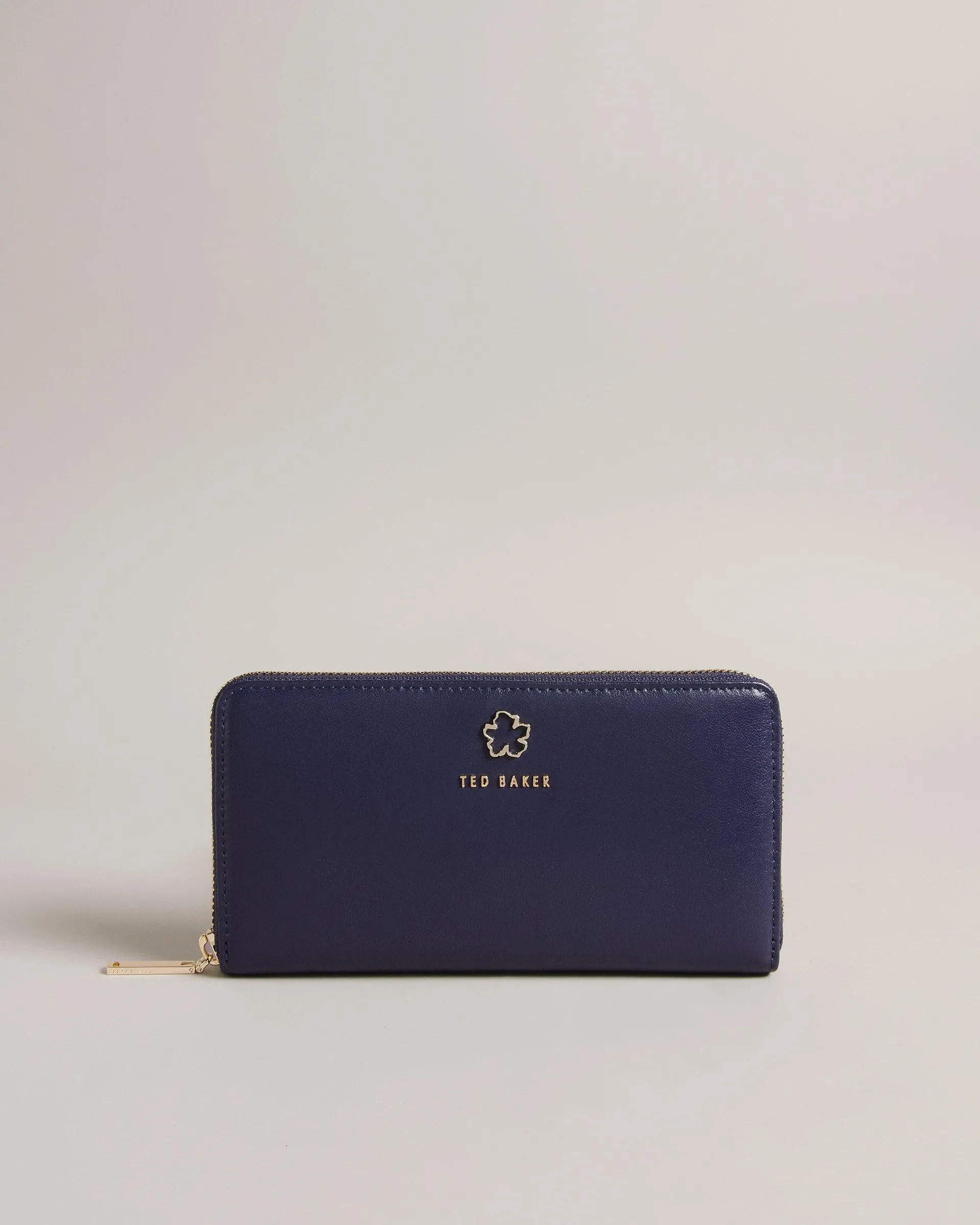 Flower Eyelet Large Zip Purse