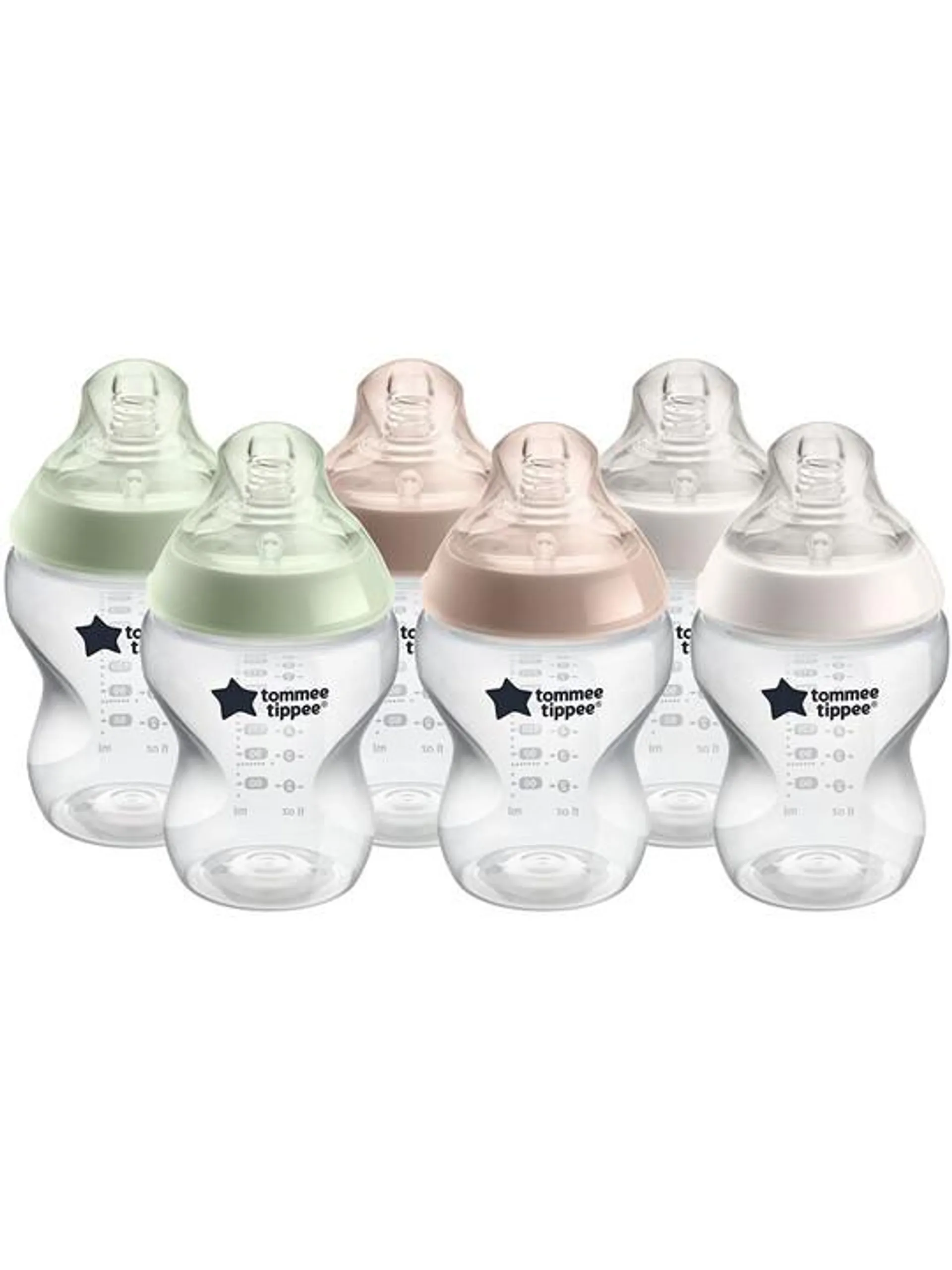 Tommee Tippee Closer To Nature Baby 260ml Bottle, 0 Months +, Pack of 6