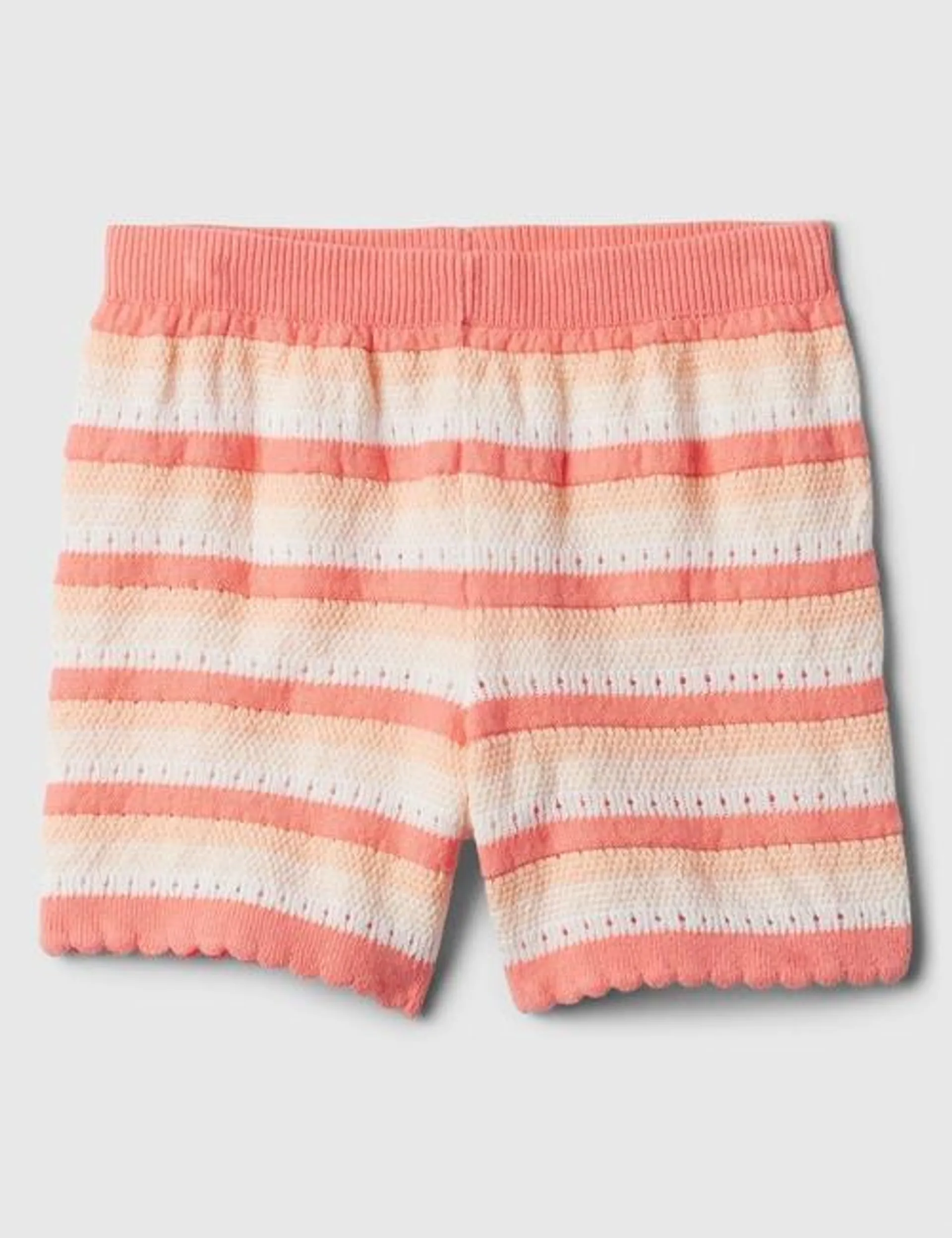 babyGap Stripe Crochet Sweater Pull-On Shorts