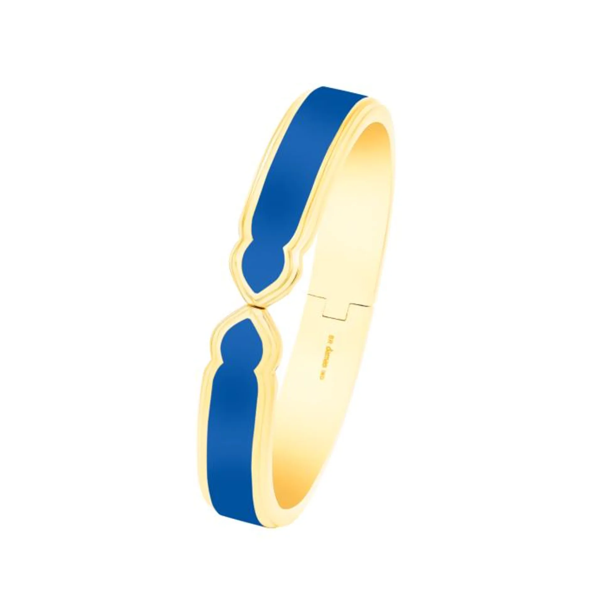 Casablanca Brass Bangle with Royal Blue Ceramic motif 11mm