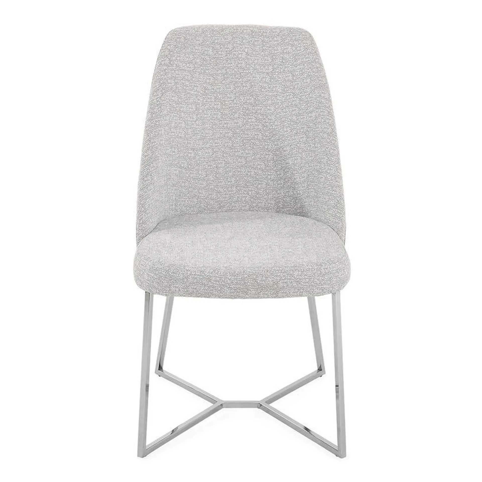 Blazer Dining Chair, Grey & Silver