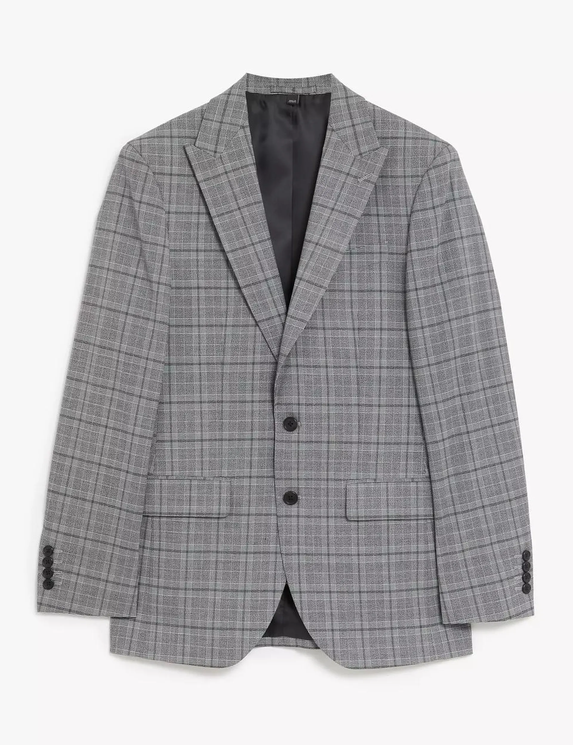 Slim Fit Prince of Wales Check Suit Jacket