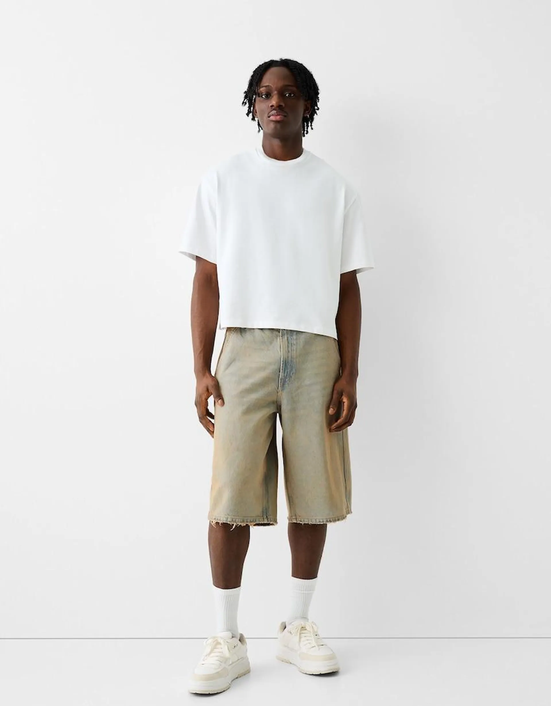 Denim skater Bermuda shorts