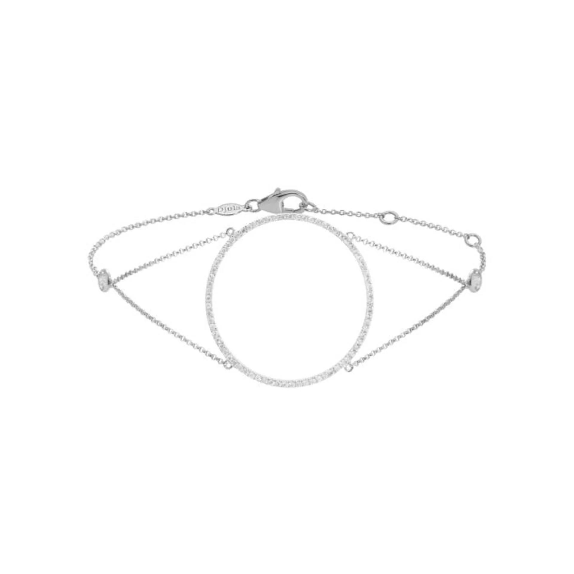Djula Graphique Diamond Big Circle Bracelet in 18K Gold