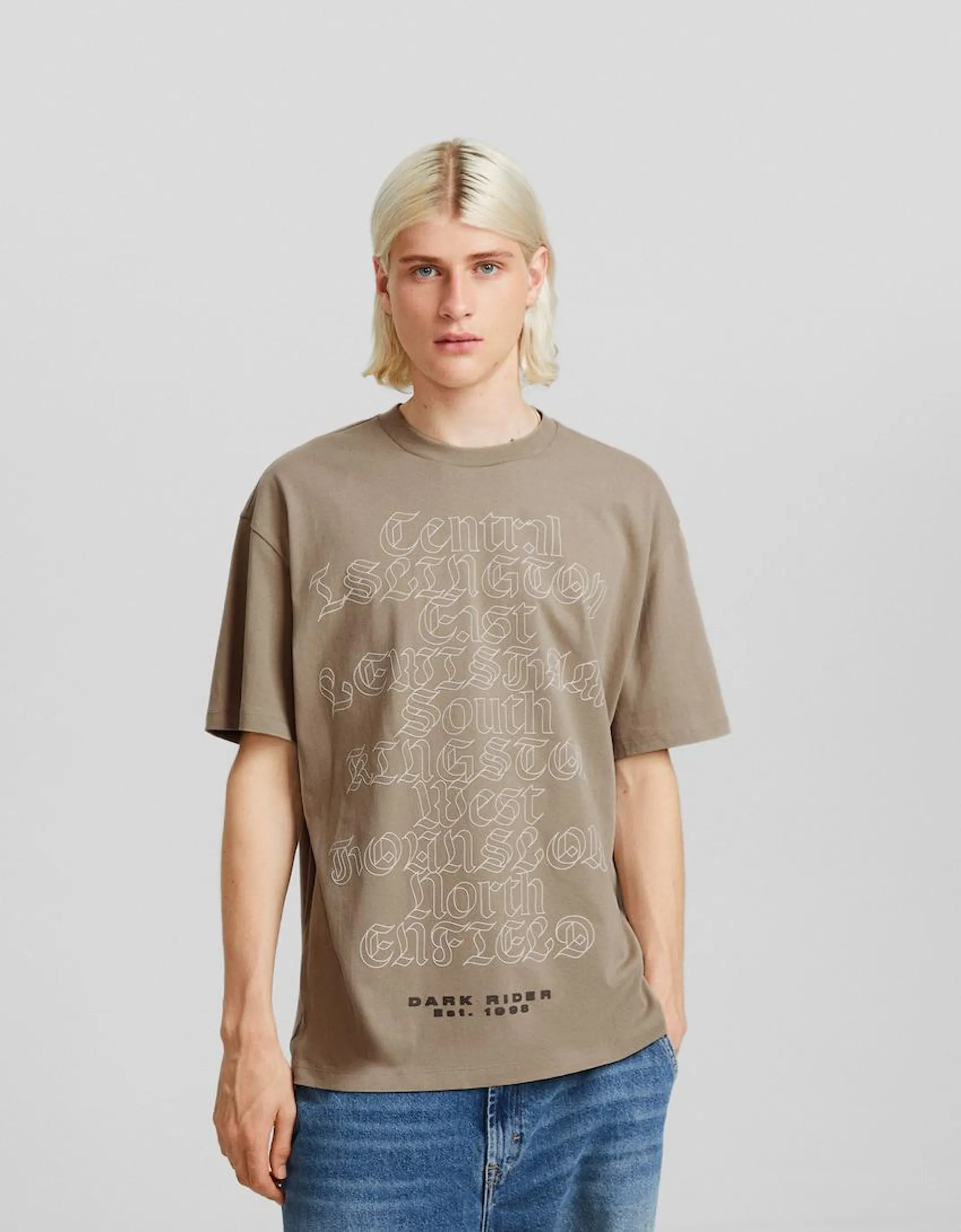 Boxy fit short sleeve London print T-shirt