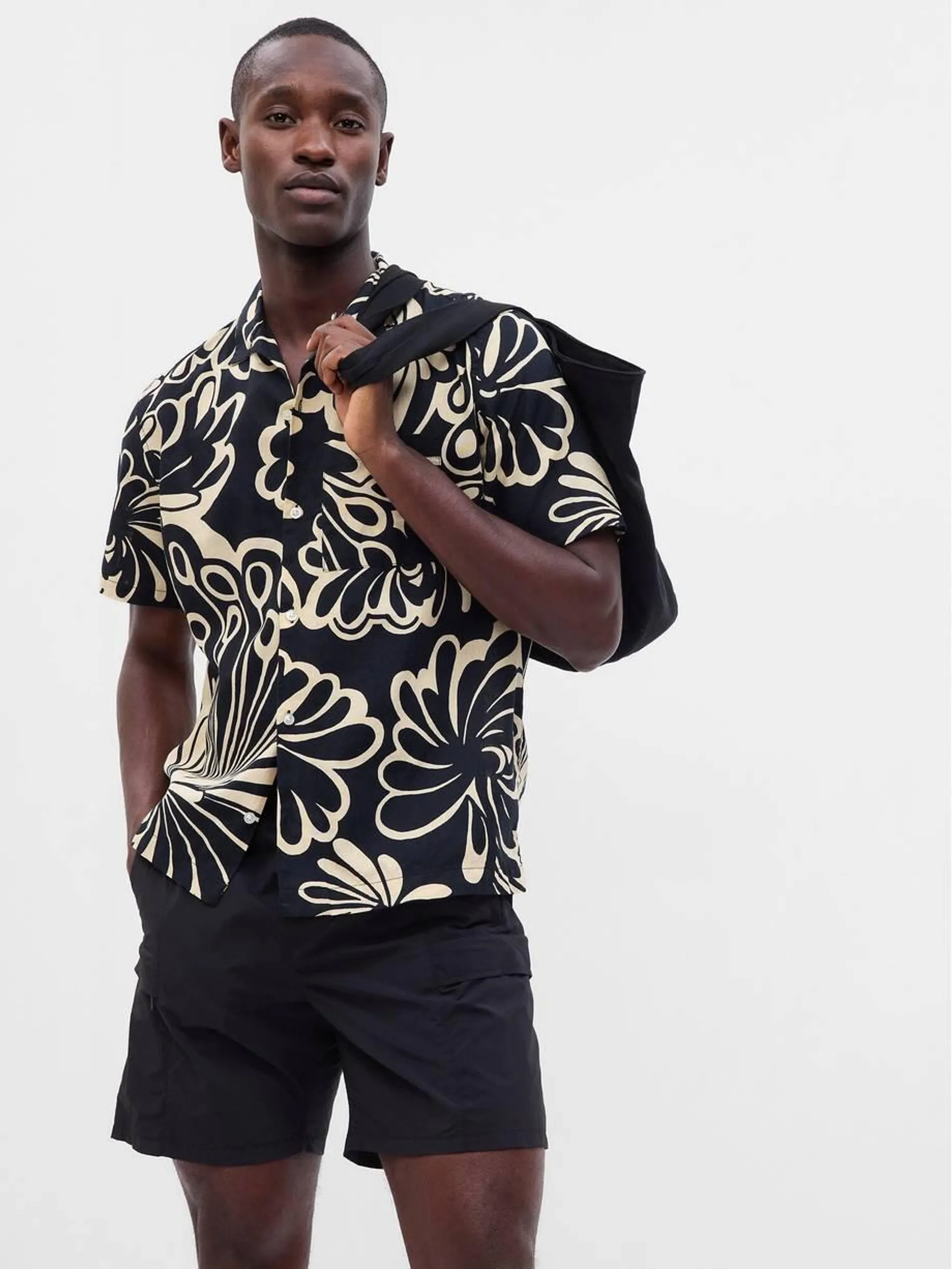 Linen-Cotton Vacay Shirt