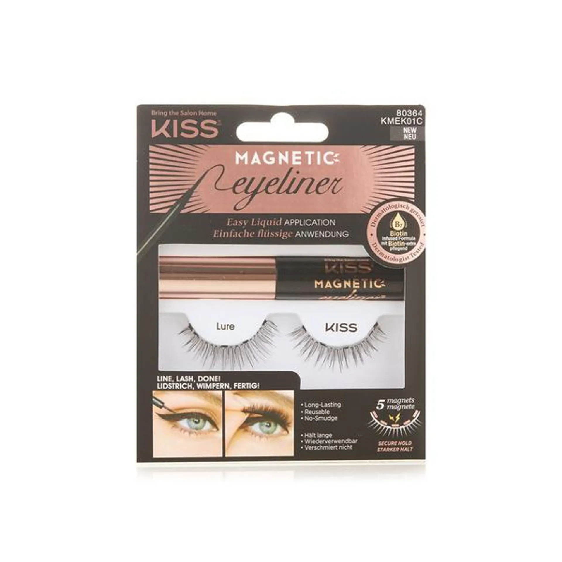 Kiss magnetic eyeliner and lash kit 80364