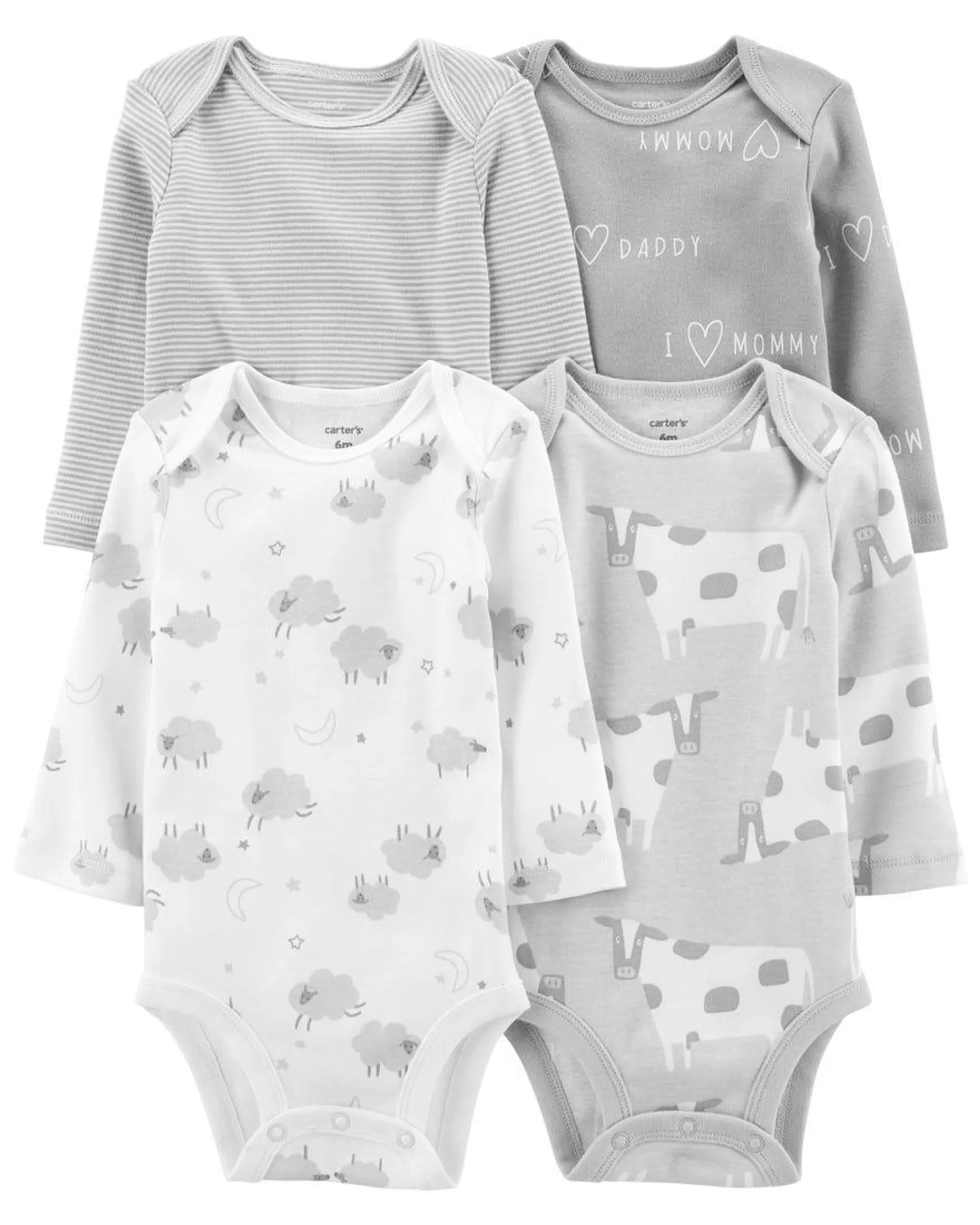 4-Pack Long-Sleeve Original Bodysuit