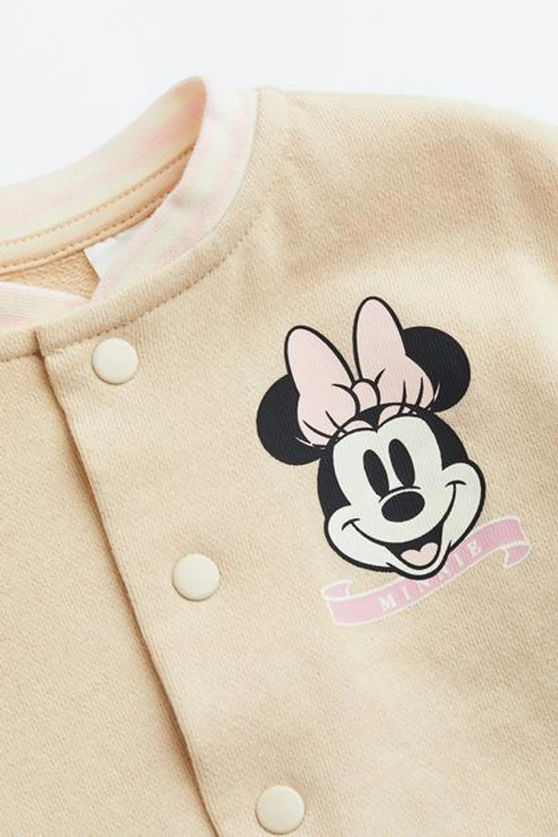 Printed baseball jacket