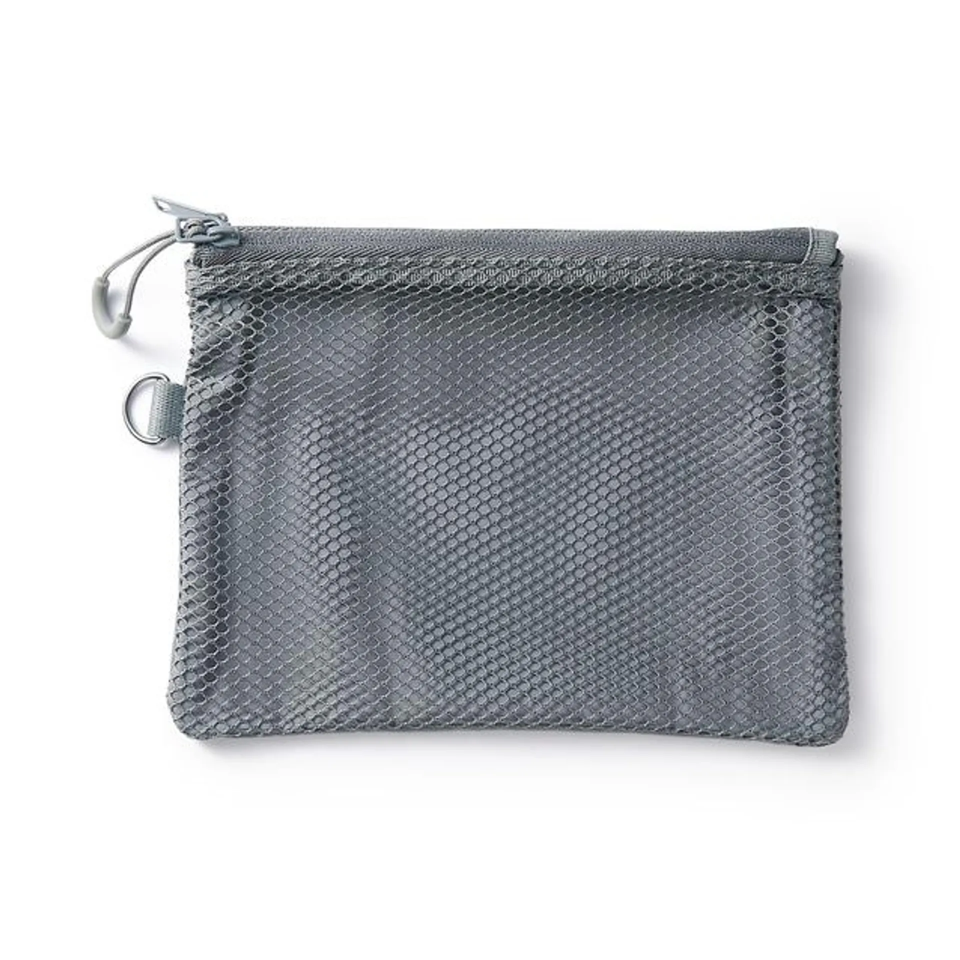 Polyester Two Zipper Case , M , Grey