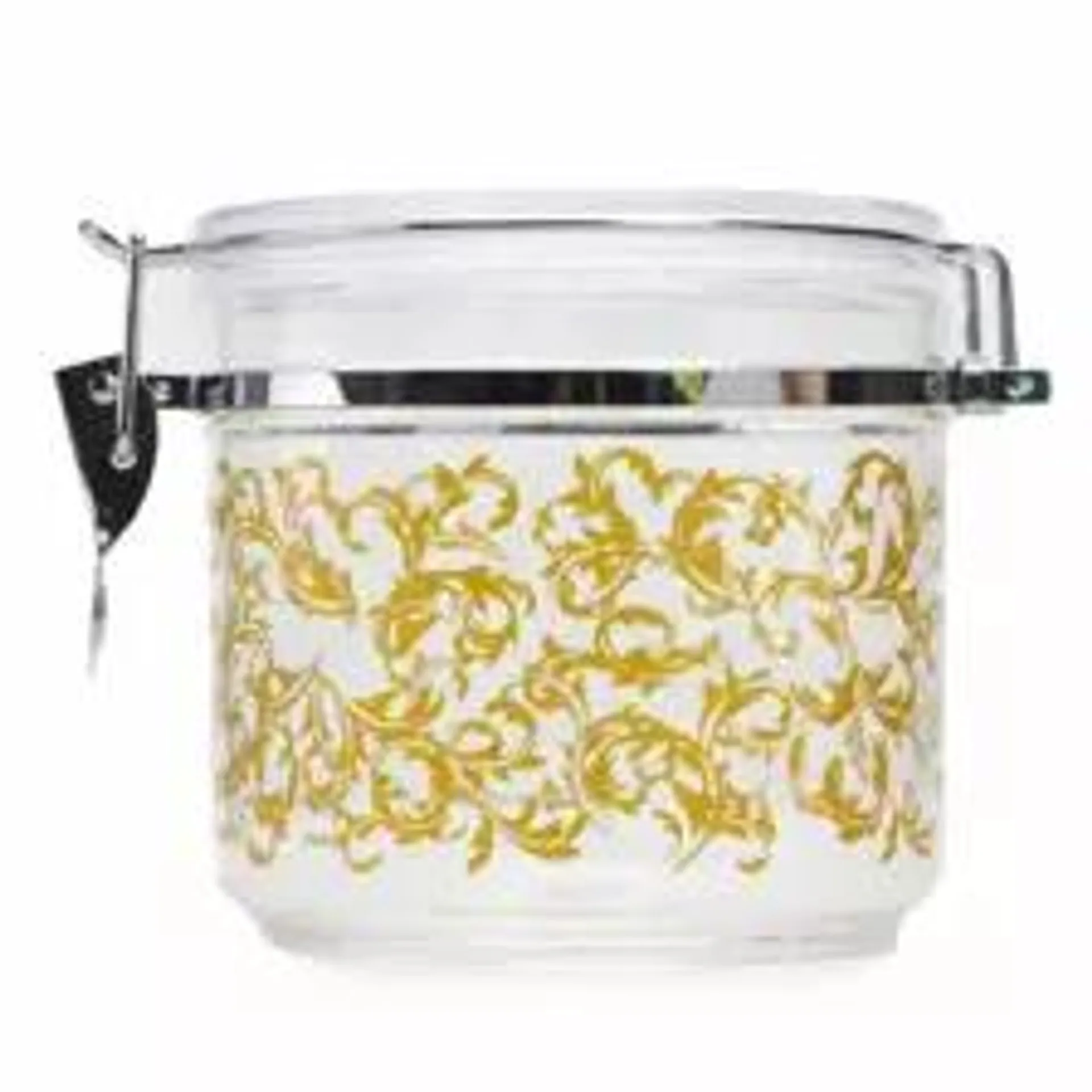 Designed Glass Clear Wide-Mouth Straight-Sided Jars with Lid for Kitchen Storage