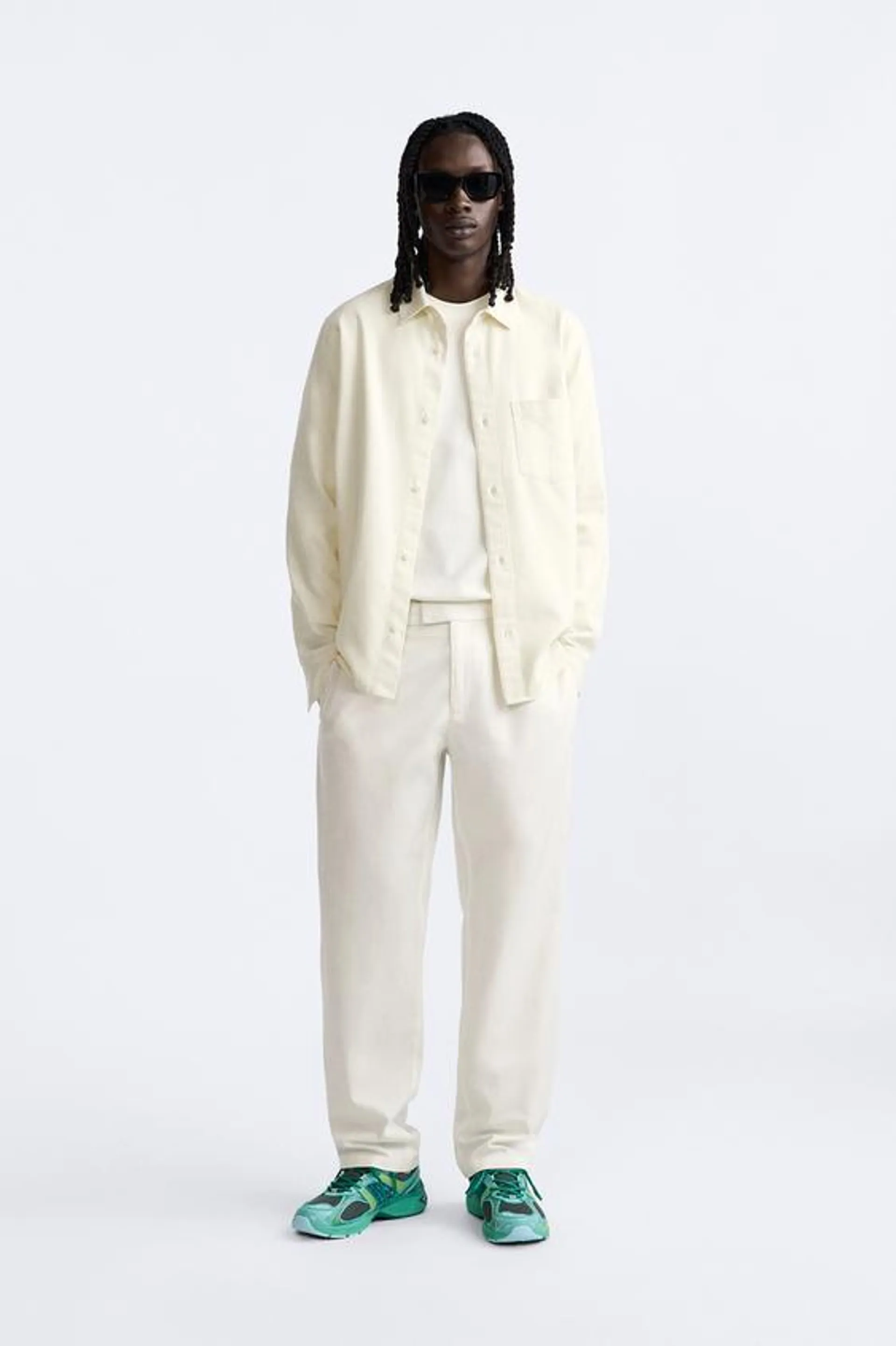 COTTON - LINEN CHINO TROUSERS