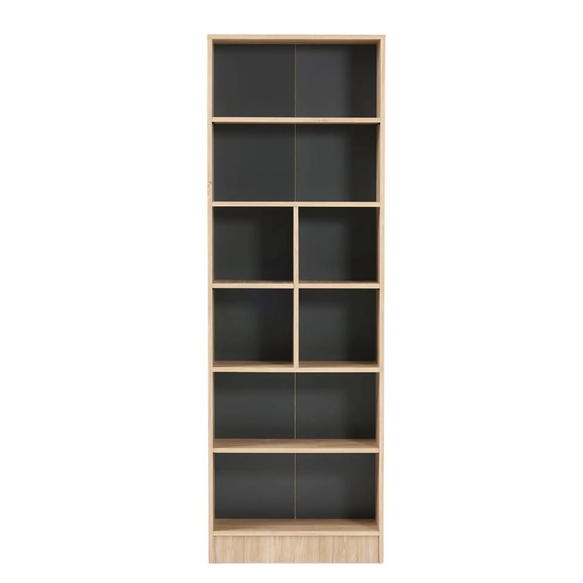 April Bookcase, Ivory Oak & Anthracite